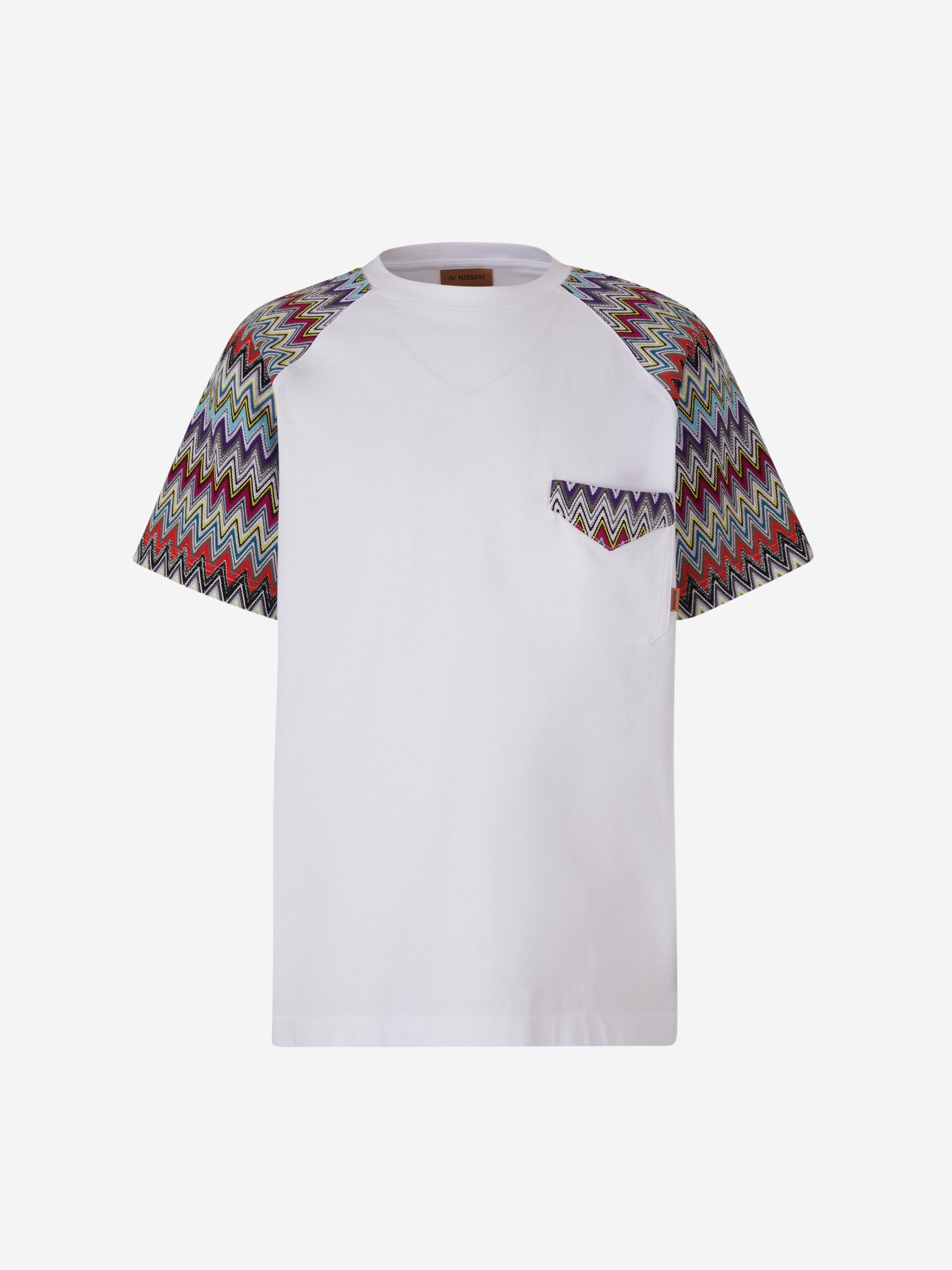 Outlet online Missoni Hombre Camiseta Contraste Zig Zag color Blanco sku 553-003177 01 - Foto 6