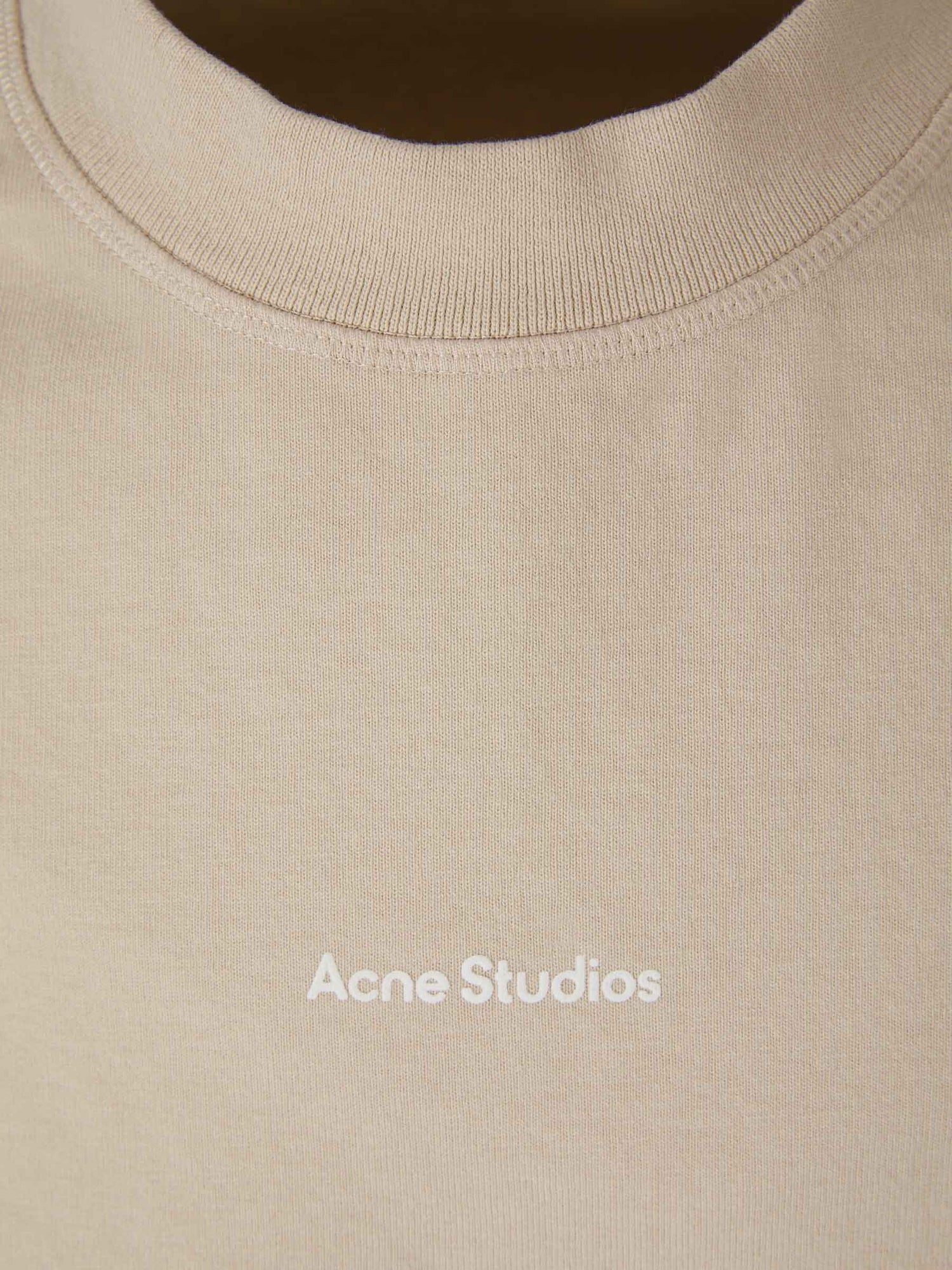 Outlet online Acne Studios Hombre Camiseta Logo Algodón color Verde Lima sku 553-003224 02 - Foto 3