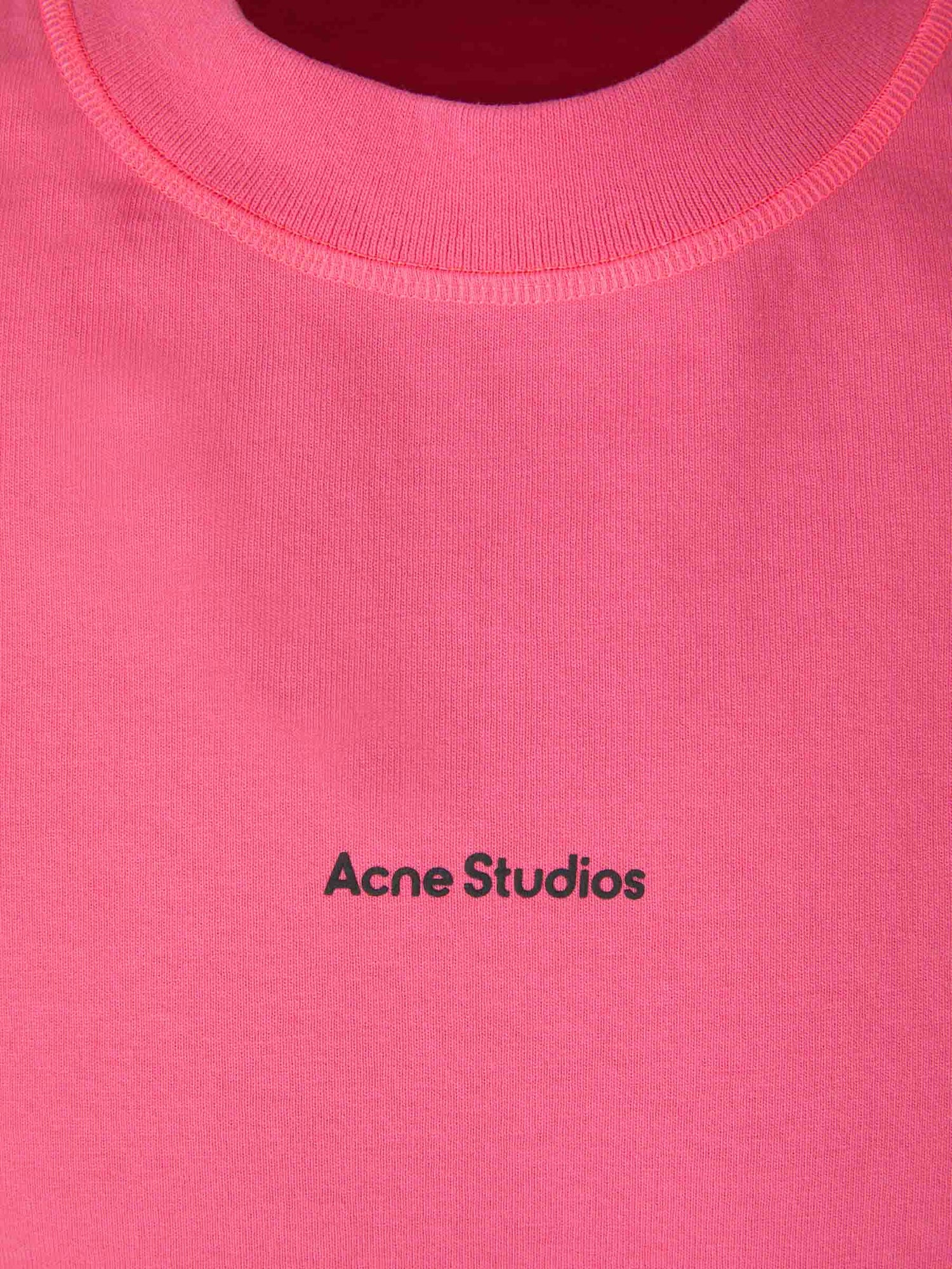 Outlet online Acne Studios Hombre Camiseta Logo Algodón color Rosa sku 553-003224 03 - Foto 9