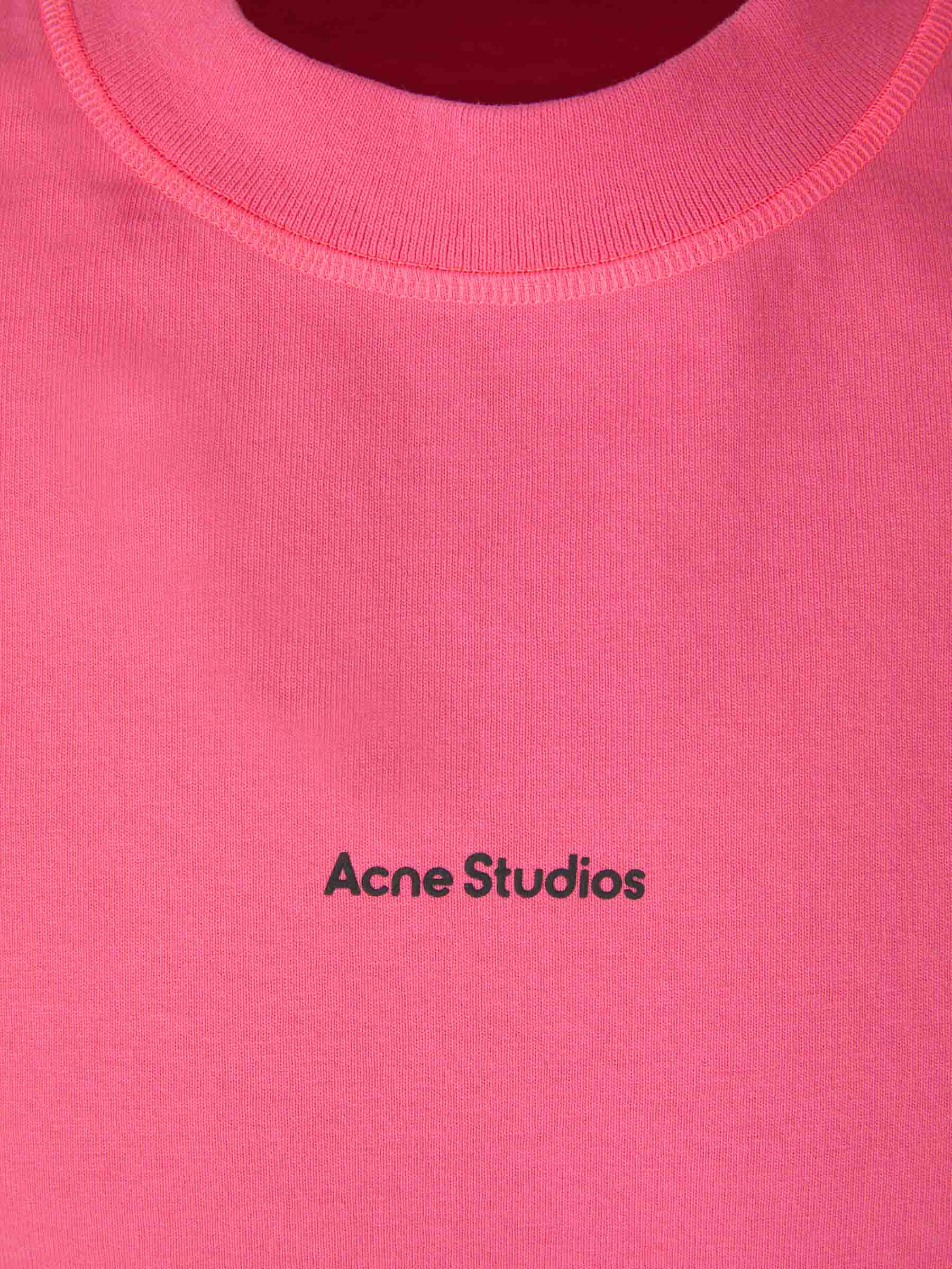 Outlet online Acne Studios Hombre Camiseta Logo Algodón color Rosa sku 553-003224 03 - Foto 9