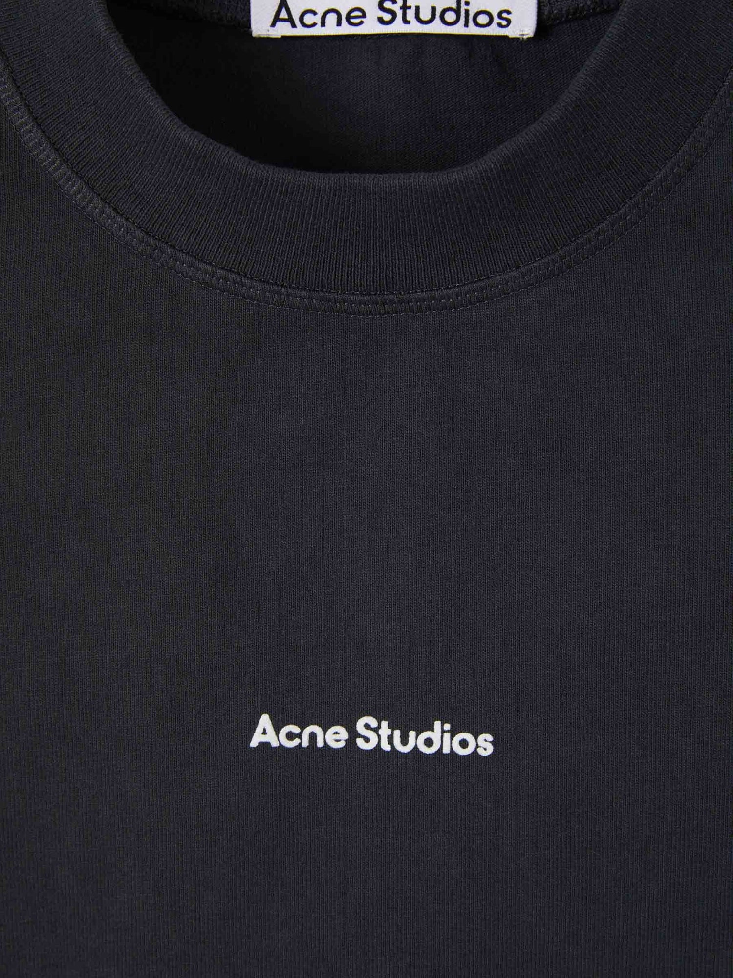 Outlet online Acne Studios Hombre Camiseta Logo Algodón color Verde Lima sku 553-003224 02 - Foto 15