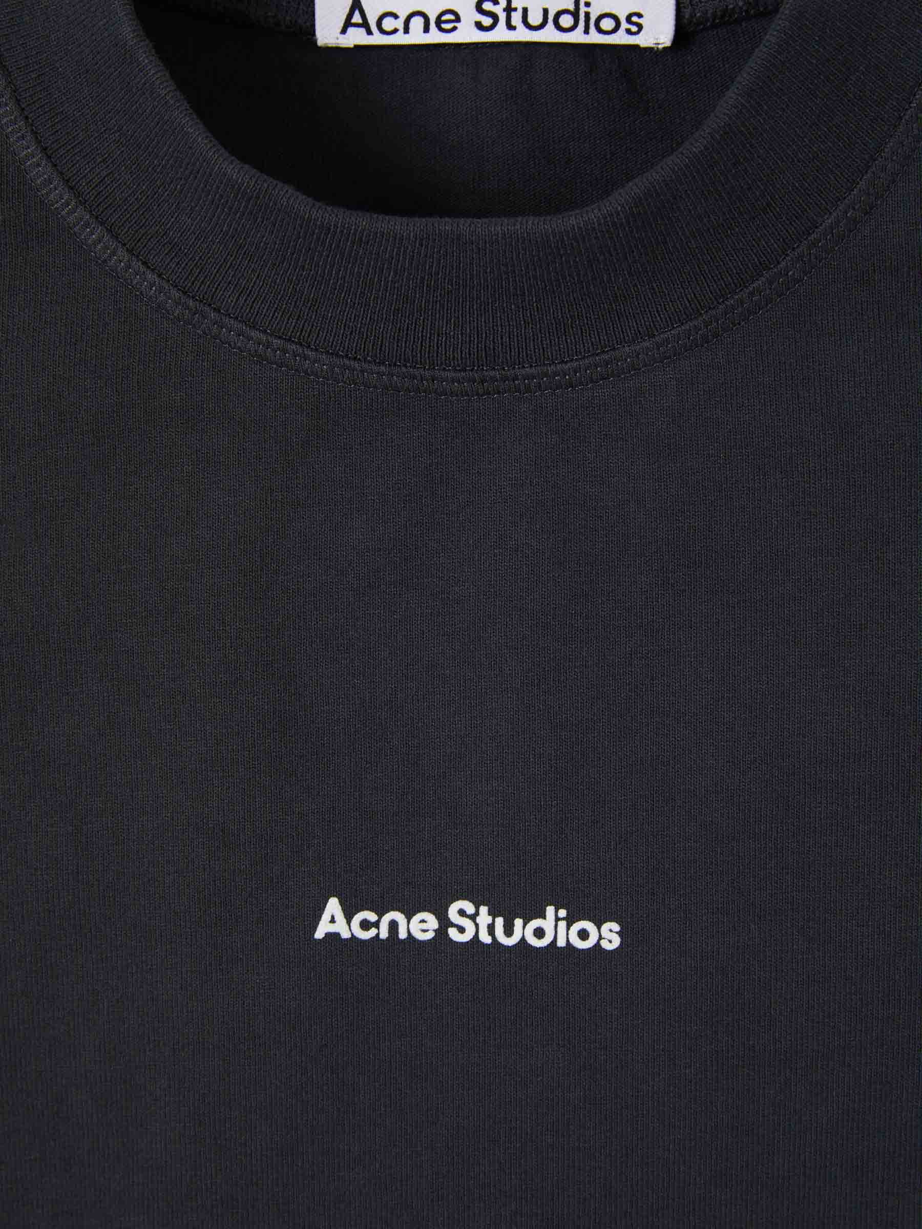 Outlet online Acne Studios Hombre Camiseta Logo Algodón color Verde Lima sku 553-003224 02 - Foto 15