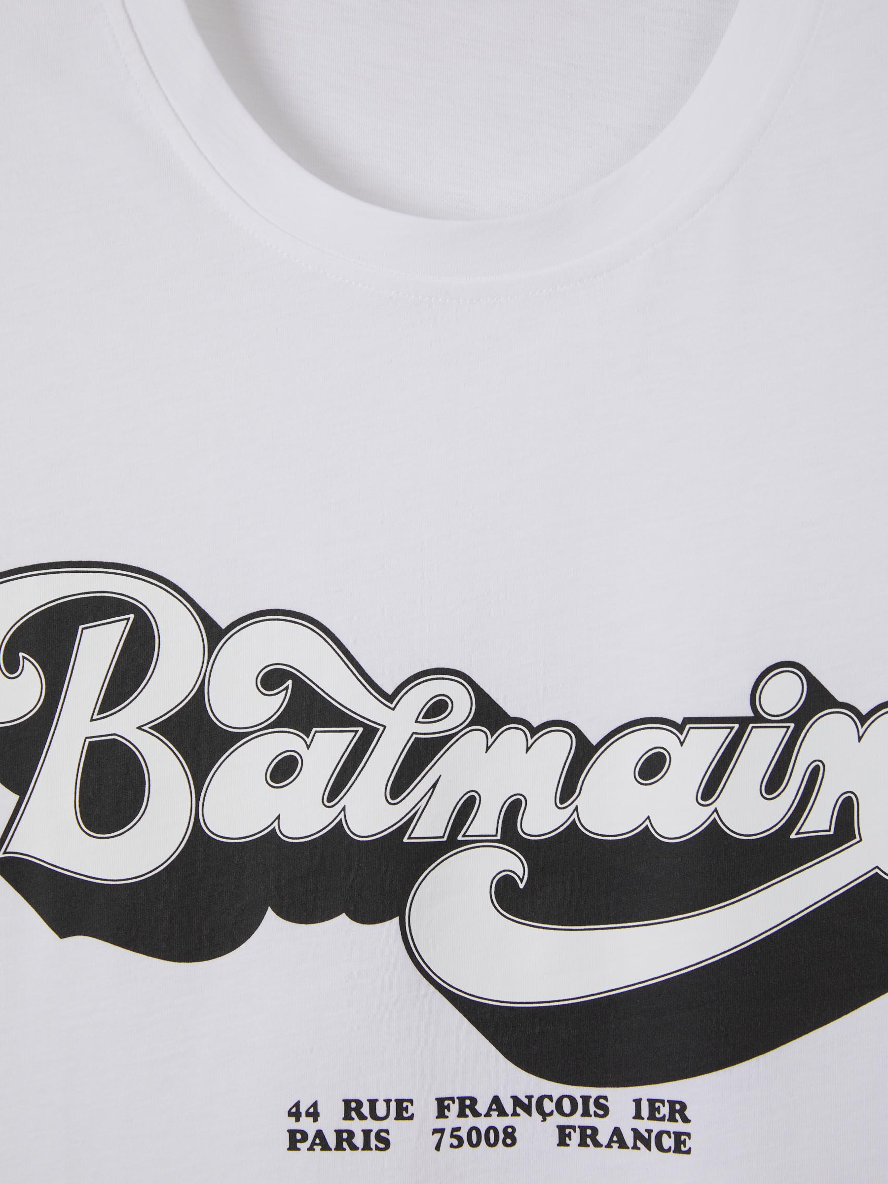 Outlet online Balmain Hombre Camiseta Logo Algodón color Blanco sku 553-003226 01 - Foto 3