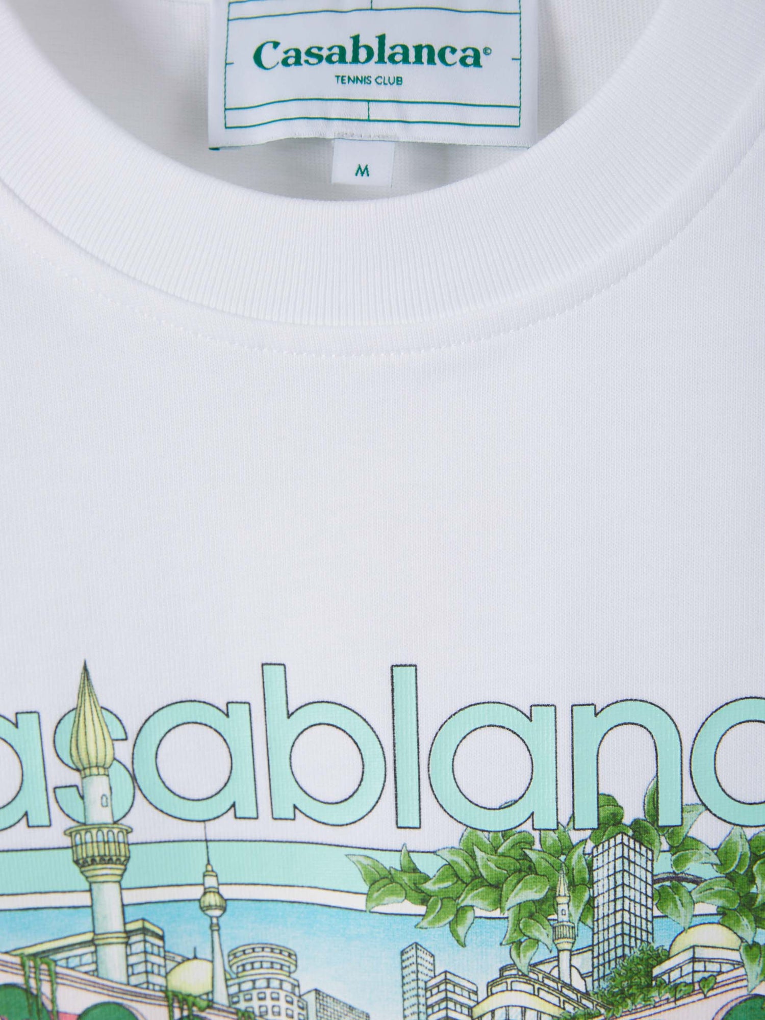 Outlet online Casablanca Hombre Camiseta Tennis Club color Blanco sku 553-003231 02 - Foto 7