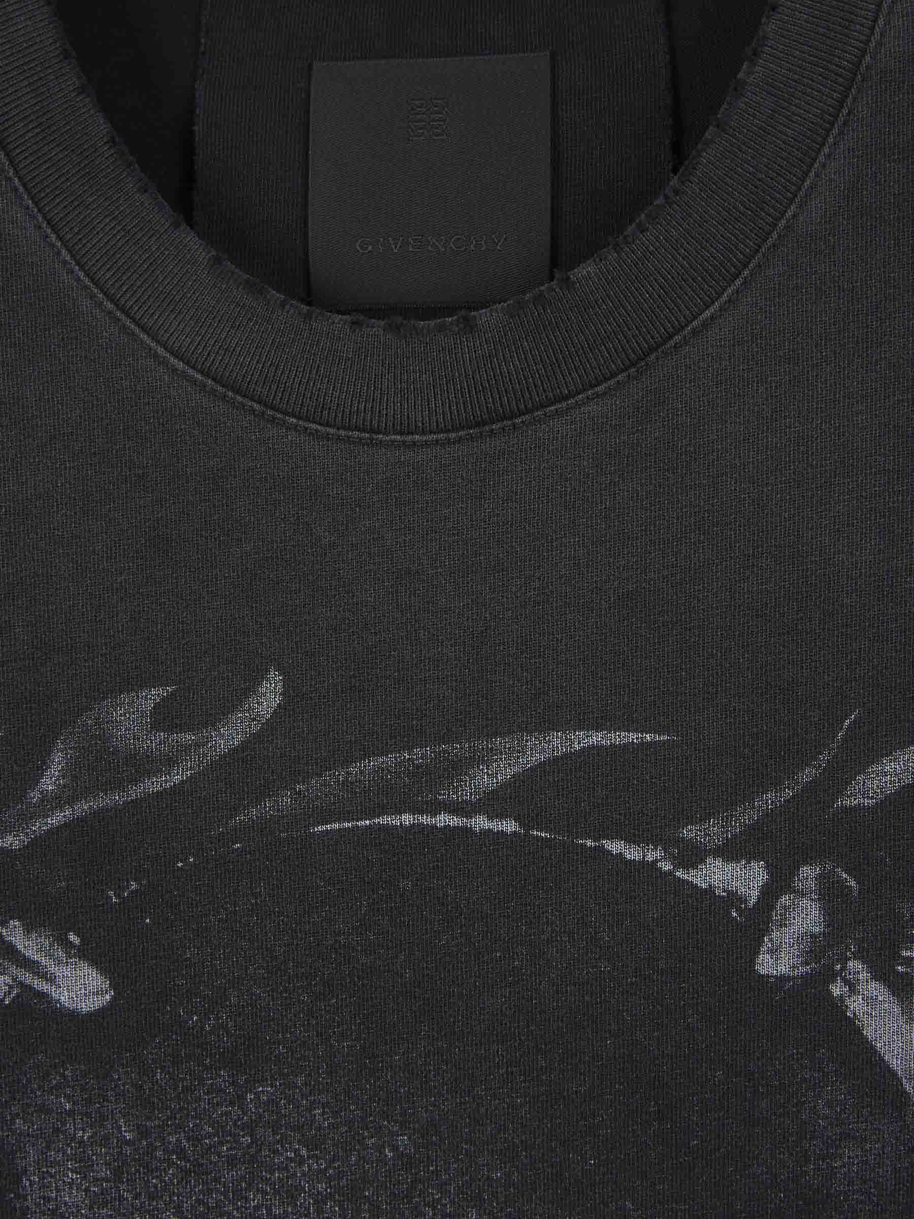 Outlet online Givenchy Hombre Camiseta Casual Algodón color Gris Antracita sku 553-003238 01 - Foto 3