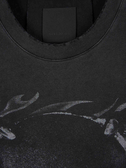 Outlet online Givenchy Hombre Camiseta Casual Algodón color Gris Antracita sku 553-003238 01 - Foto 3