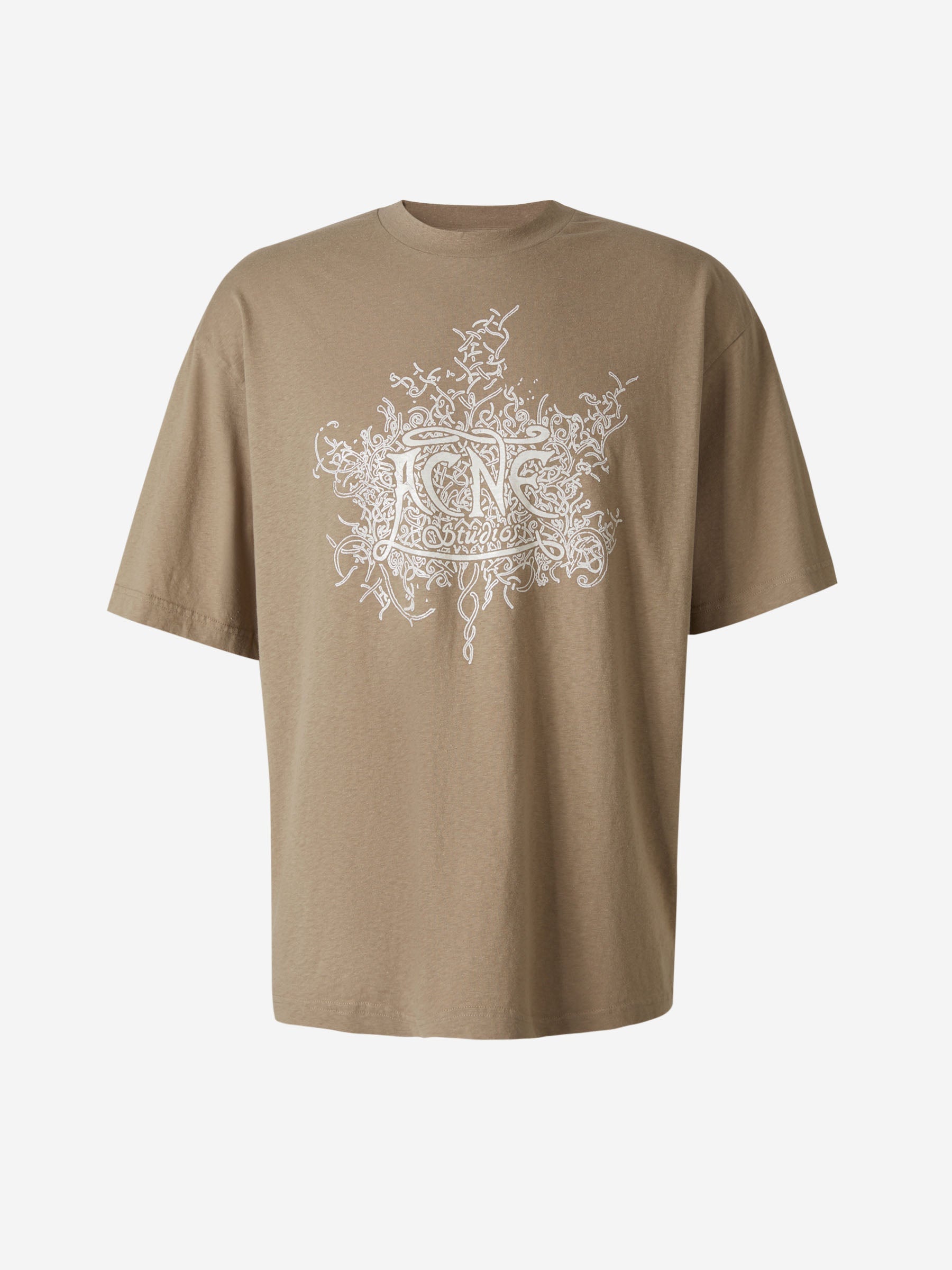 Outlet online Acne Studios Hombre Camiseta Efecto Brillante color Beis sku 553-003242 01 - Foto 1