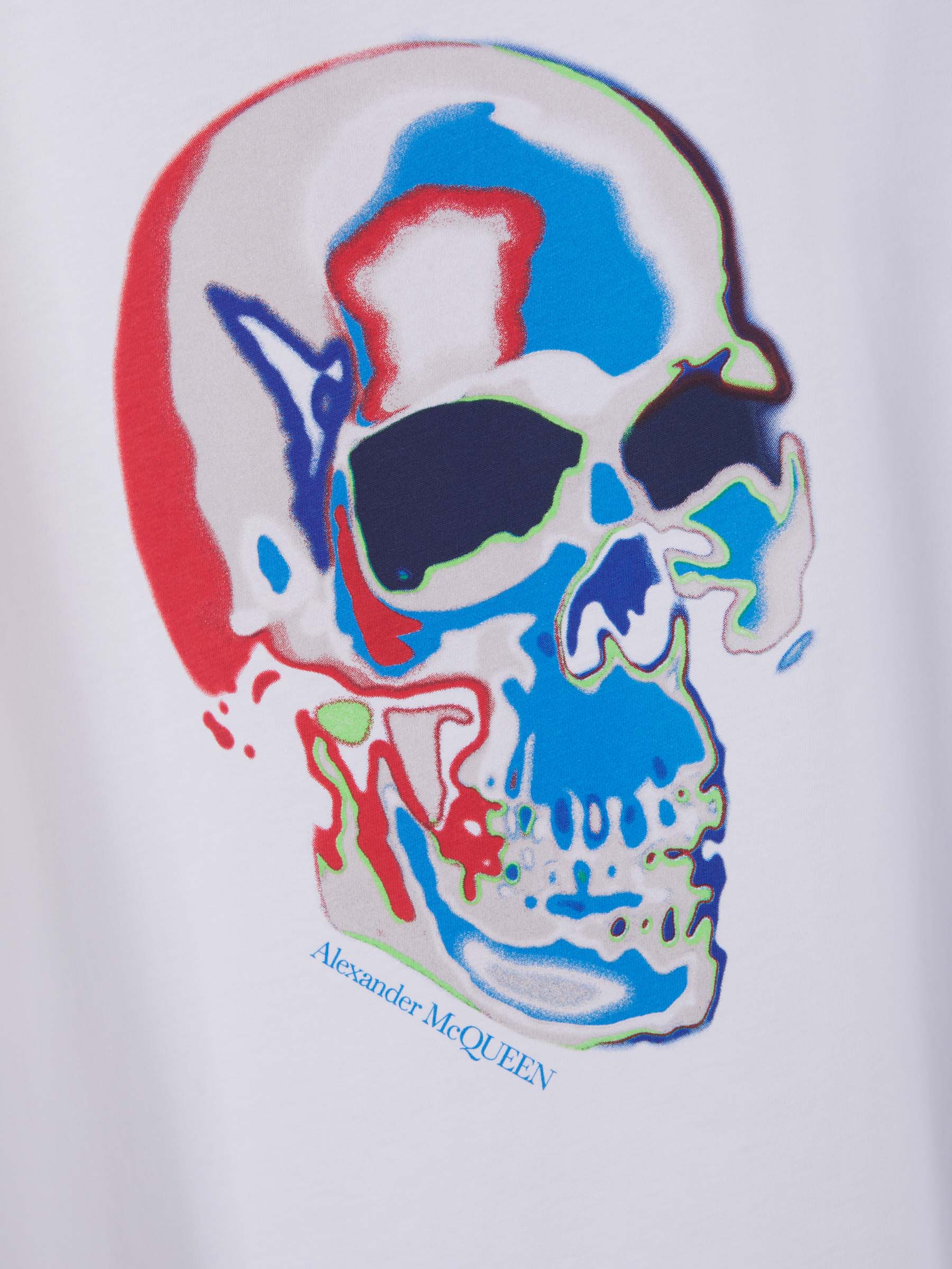Outlet online Alexander McQueen Hombre Camiseta Algodón Skull color Blanco sku 553-003268 01 - Foto 4
