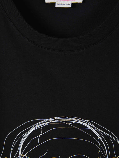 Outlet online Alexander McQueen Hombre Camiseta Skull Sketch color Negro sku 553-003271 02 - Foto 7