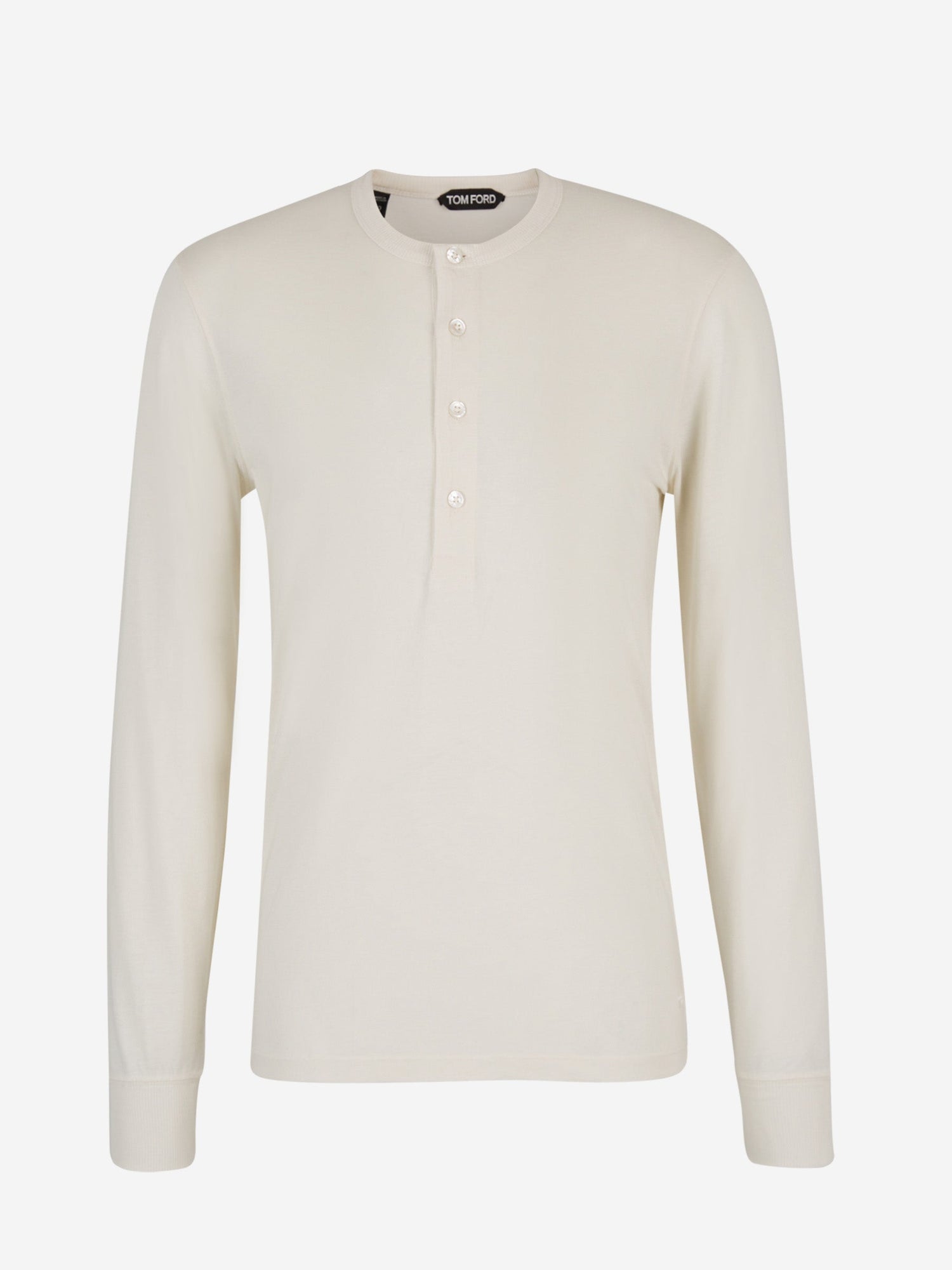 Outlet online Tom Ford Hombre Camiseta Punto Algodón color Crema sku 553-003276 01 - Foto 1