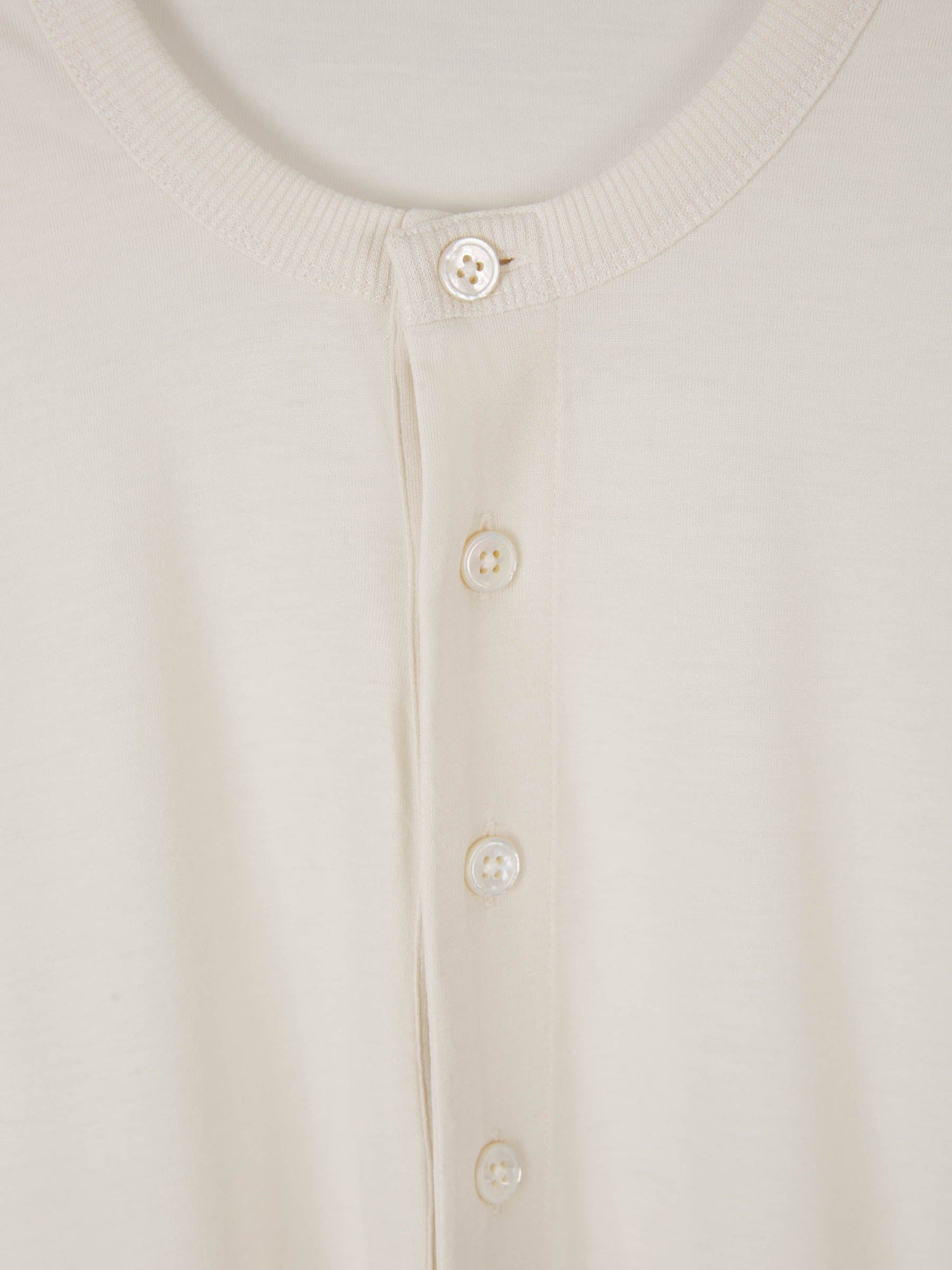 Outlet online Tom Ford Hombre Camiseta Punto Algodón color Crema sku 553-003276 01 - Foto 3
