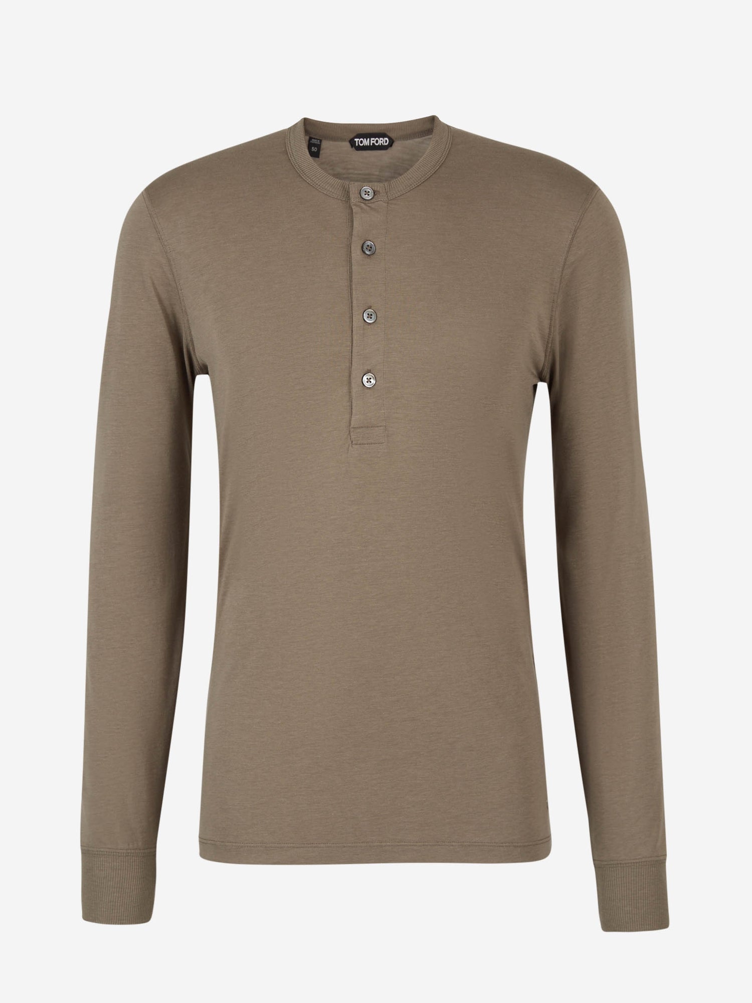 Outlet online Tom Ford Hombre Camiseta Punto Algodón color Crema sku 553-003276 01 - Foto 5