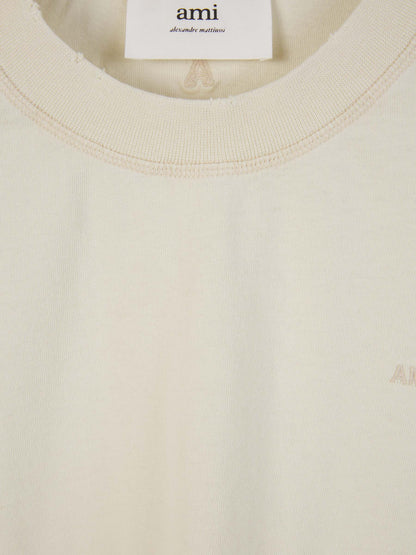 Ami Paris Hombre Barcelona Camiseta De Coeur color Crema sku 553-003278 01 - Foto 3