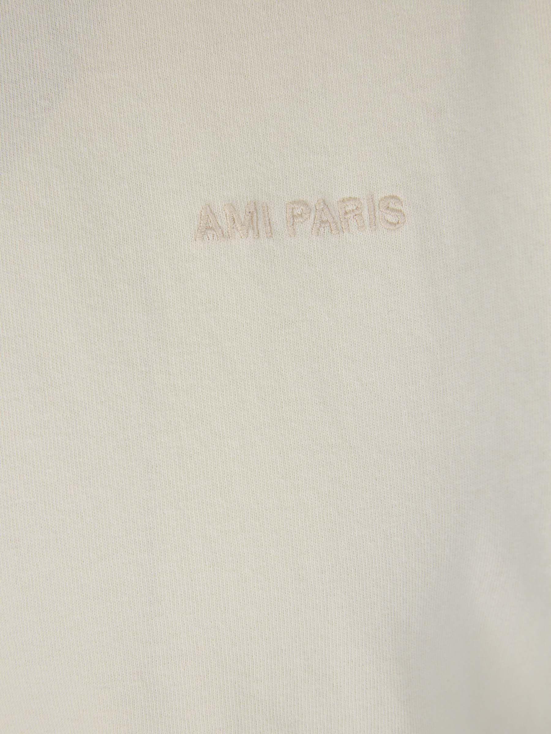 Outlet online Ami Paris Hombre Camiseta De Coeur color Crema sku 553-003278 01 - Foto 4