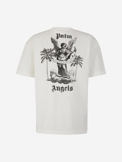 Outlet online Palm Angels Hombre Camiseta Algodón Logo color Blanco sku 553-003289 01 - Foto 1