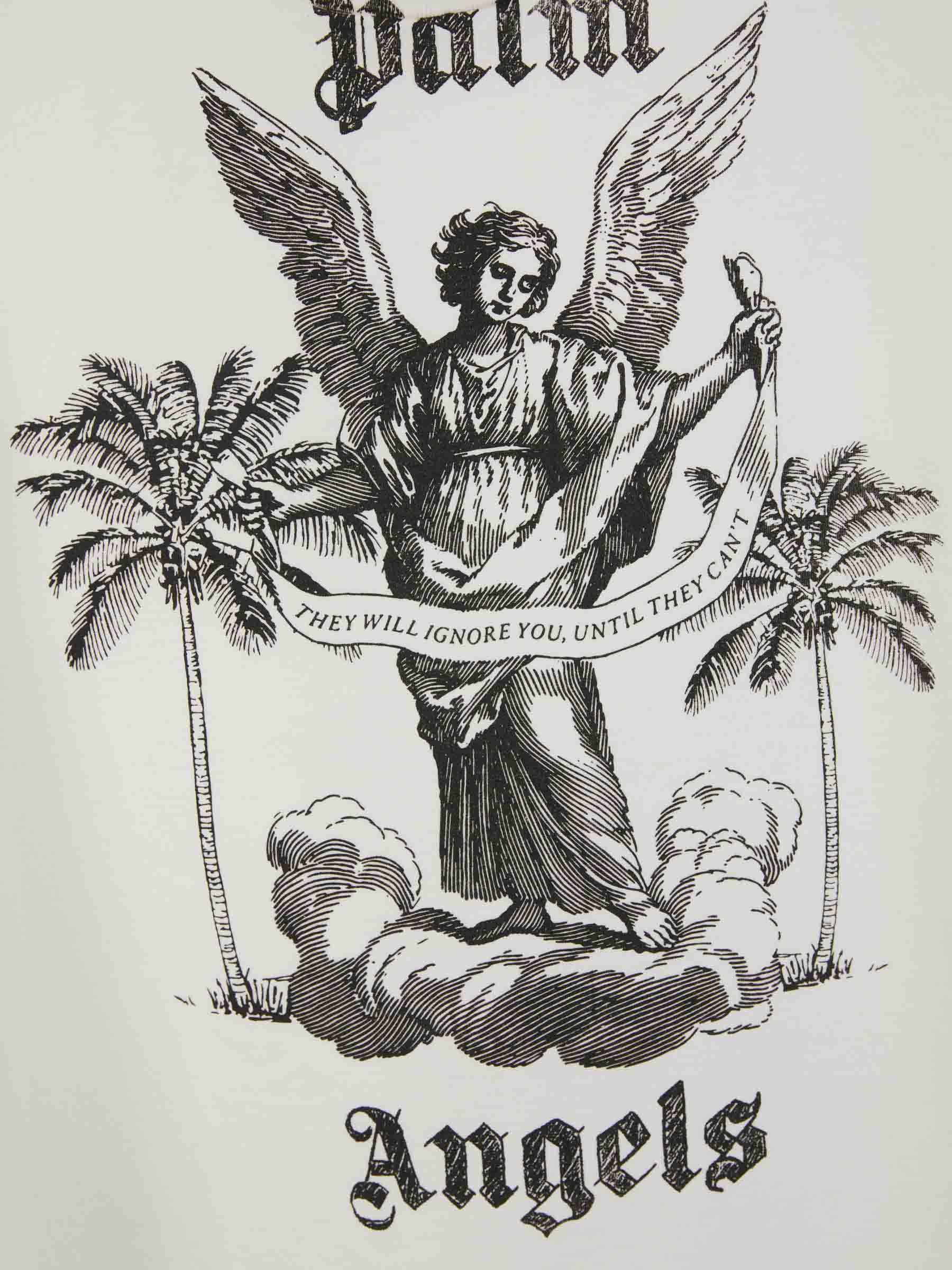 Outlet online Palm Angels Hombre Camiseta Algodón Logo color Gris Claro sku 553-003289 02 - Foto 4