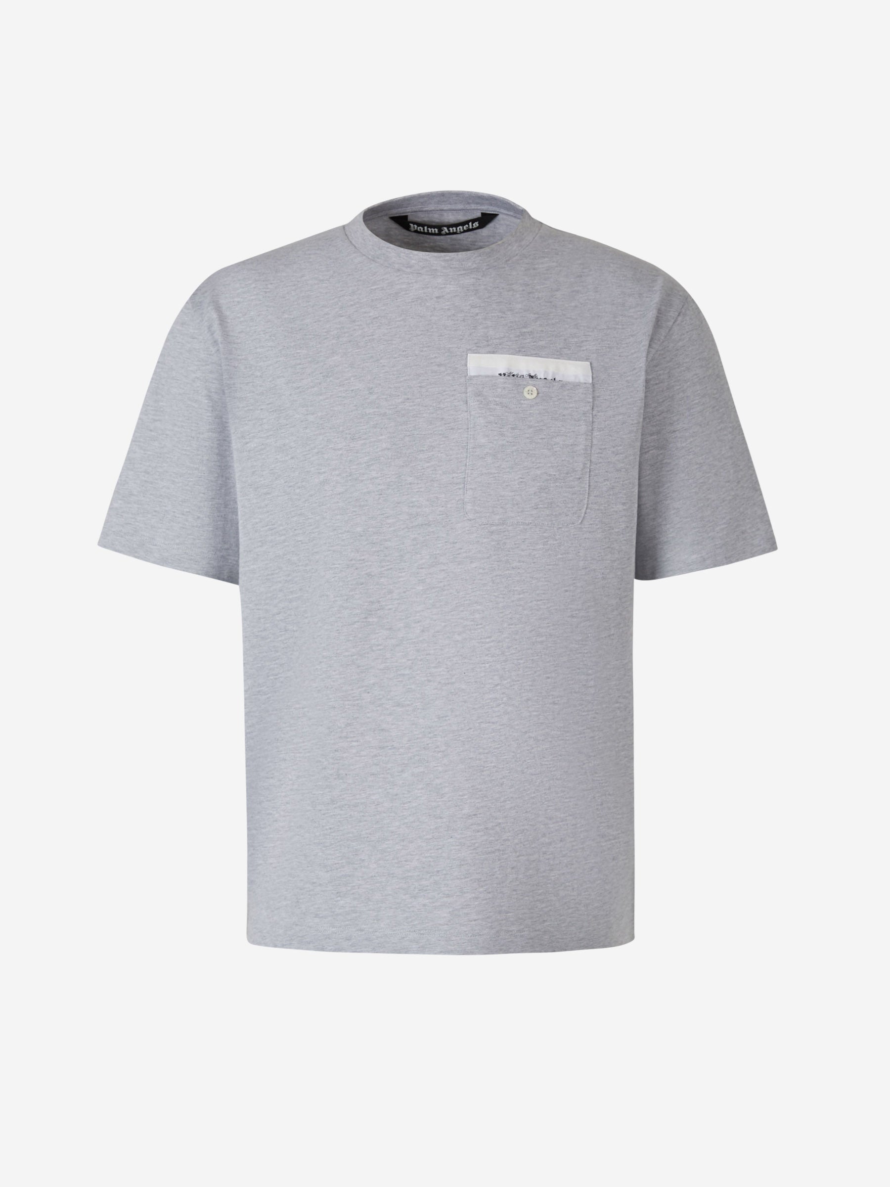 Outlet online Palm Angels Hombre Camiseta Bolsillo Algodón color Gris Claro sku 553-003296 01 - Foto 1