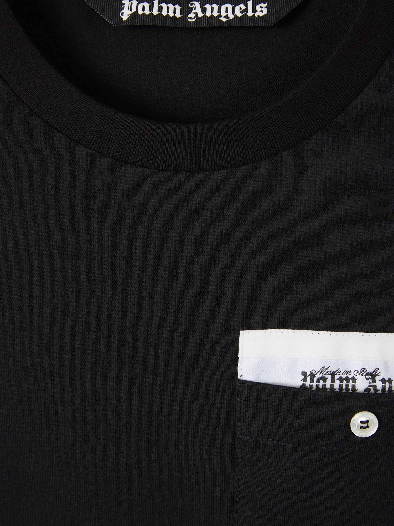 Outlet online Palm Angels Hombre Camiseta Bolsillo Algodón color Gris Claro sku 553-003296 01 - Foto 7