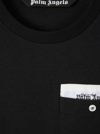 Outlet online Palm Angels Hombre Camiseta Bolsillo Algodón color Gris Claro sku 553-003296 01 - Foto 7