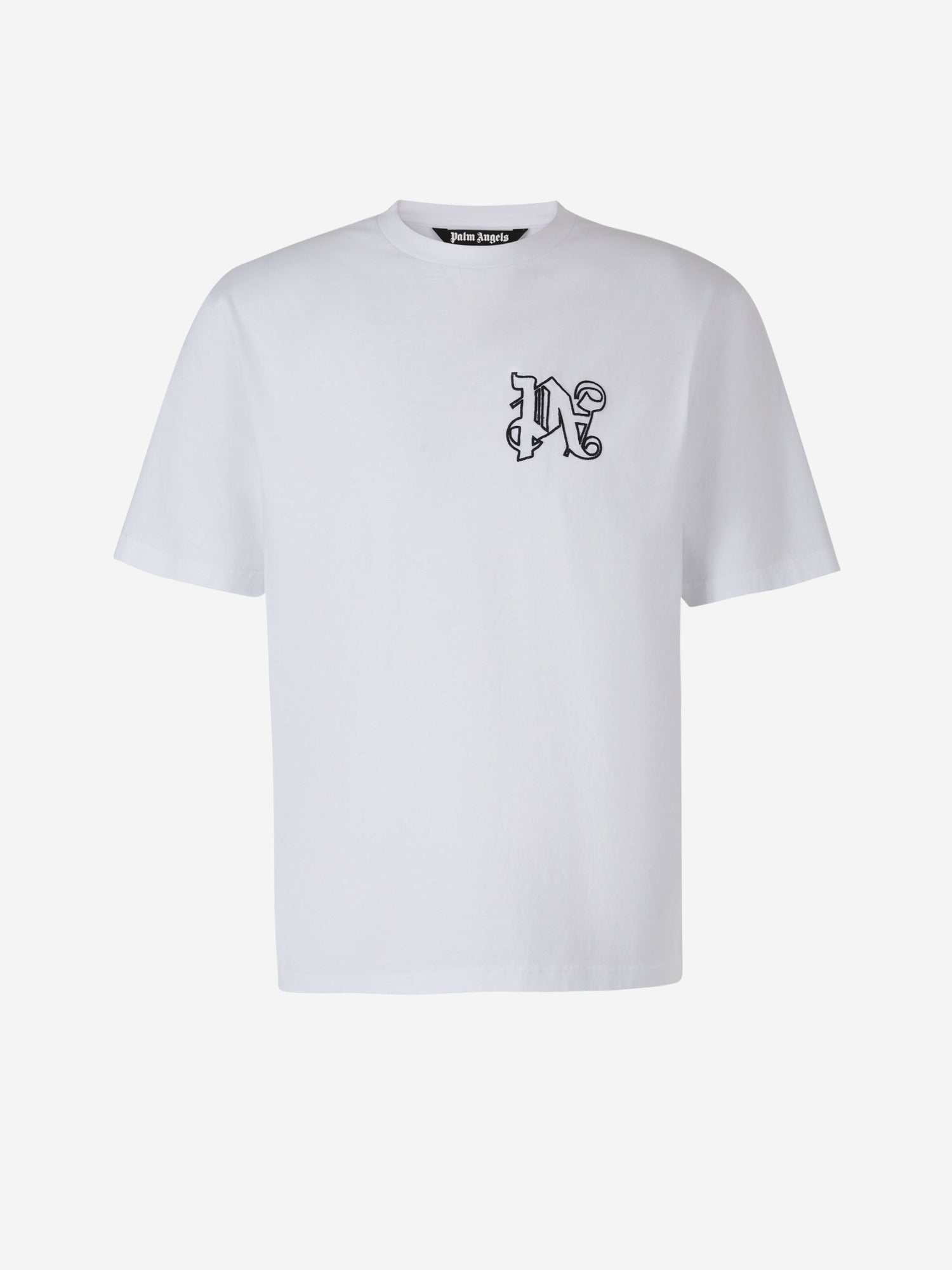 Outlet online Palm Angels Hombre Camiseta Logo Bordado color Blanco sku 553-003298 01 - Foto 1
