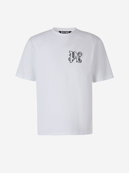 Outlet online Palm Angels Hombre Camiseta Logo Bordado color Blanco sku 553-003298 01 - Foto 1