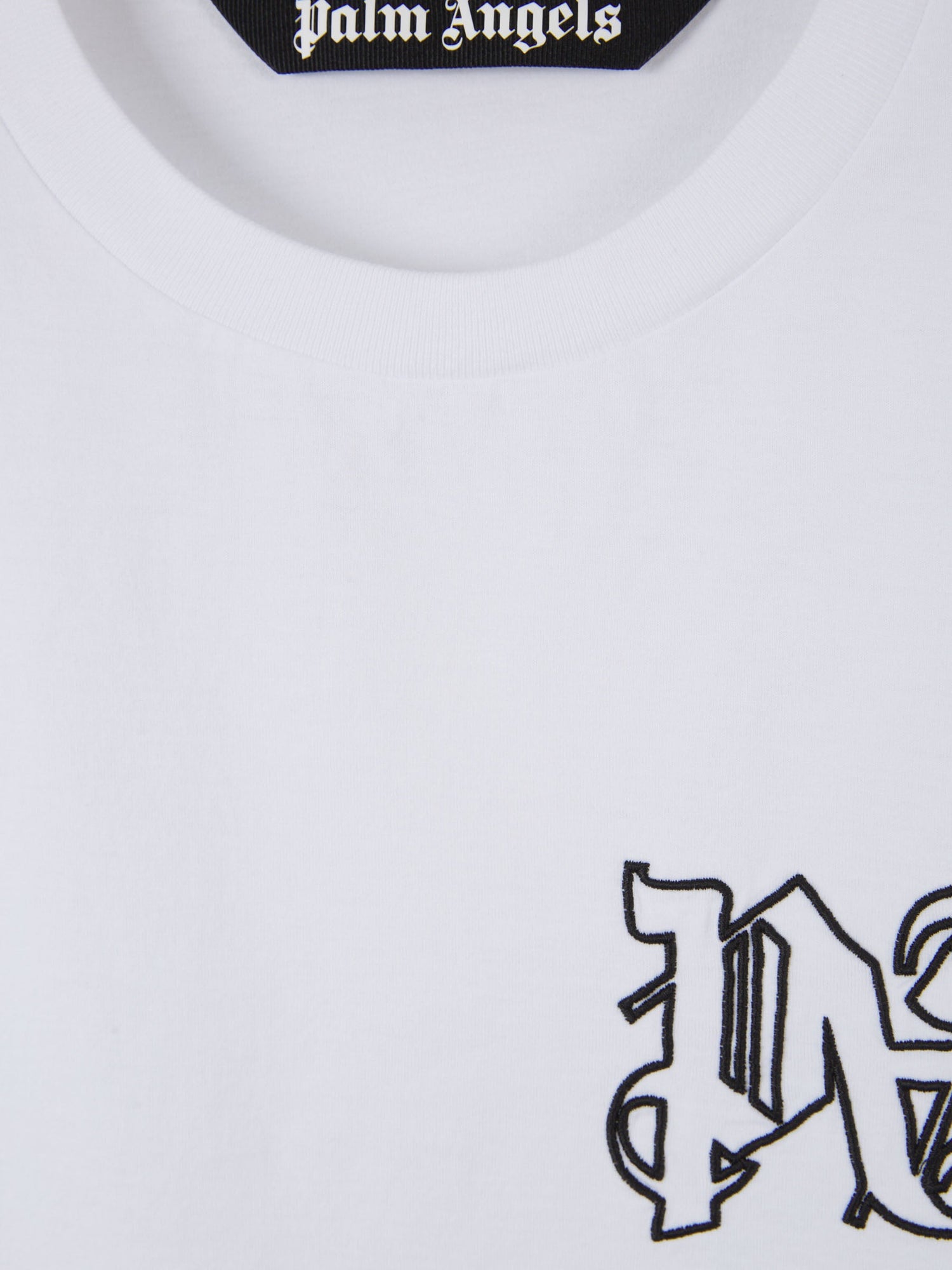 Outlet online Palm Angels Hombre Camiseta Logo Bordado color Blanco sku 553-003298 01 - Foto 3