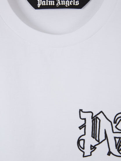 Outlet online Palm Angels Hombre Camiseta Logo Bordado color Blanco sku 553-003298 01 - Foto 3