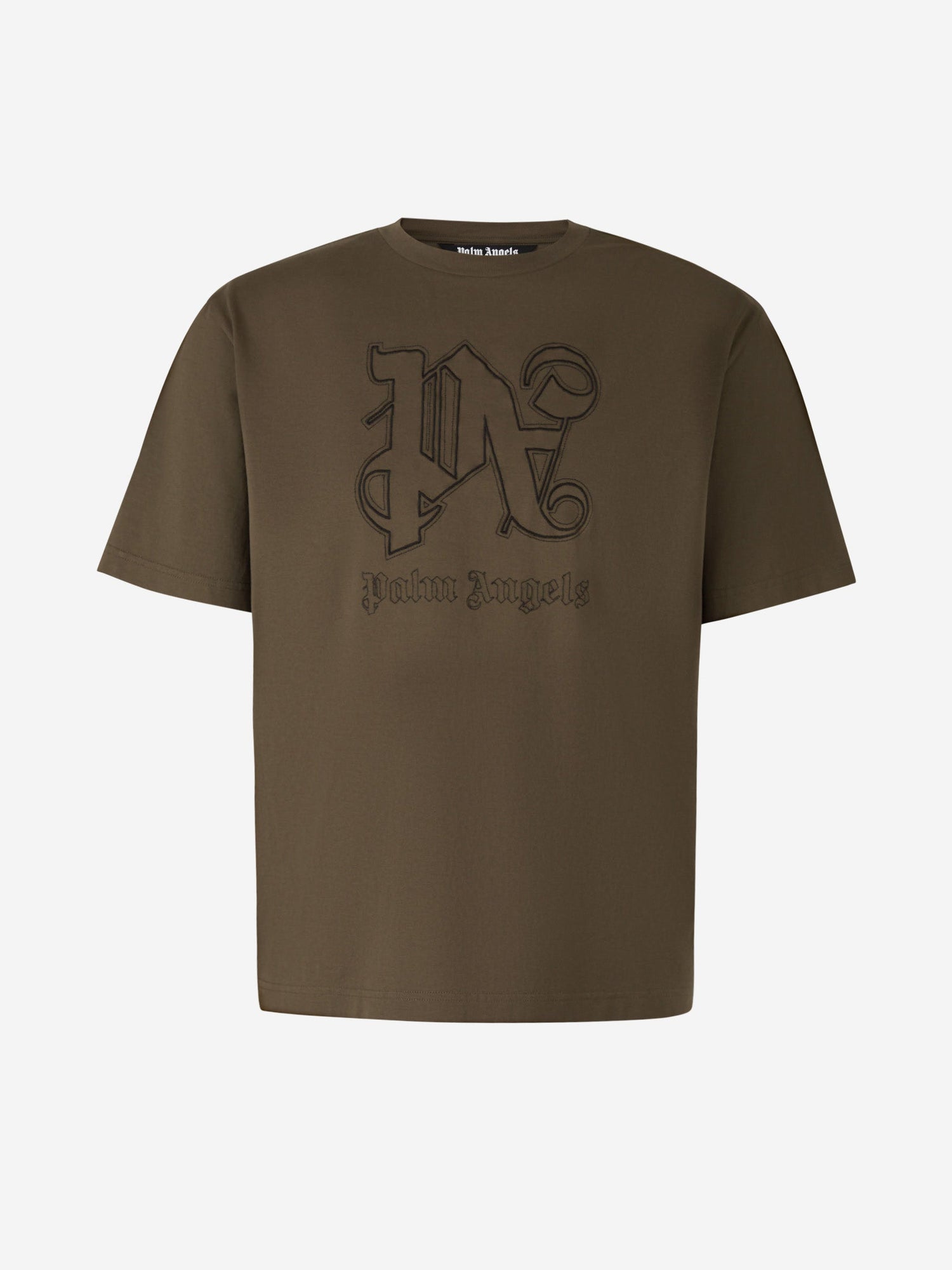 Outlet online Palm Angels Hombre Camiseta Logo Bordado color Marron sku 553-003299 01 - Foto 1