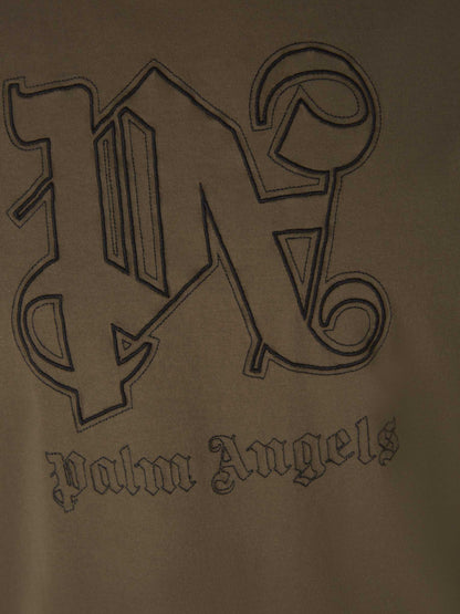Outlet online Palm Angels Hombre Camiseta Logo Bordado color Marron sku 553-003299 01 - Foto 4