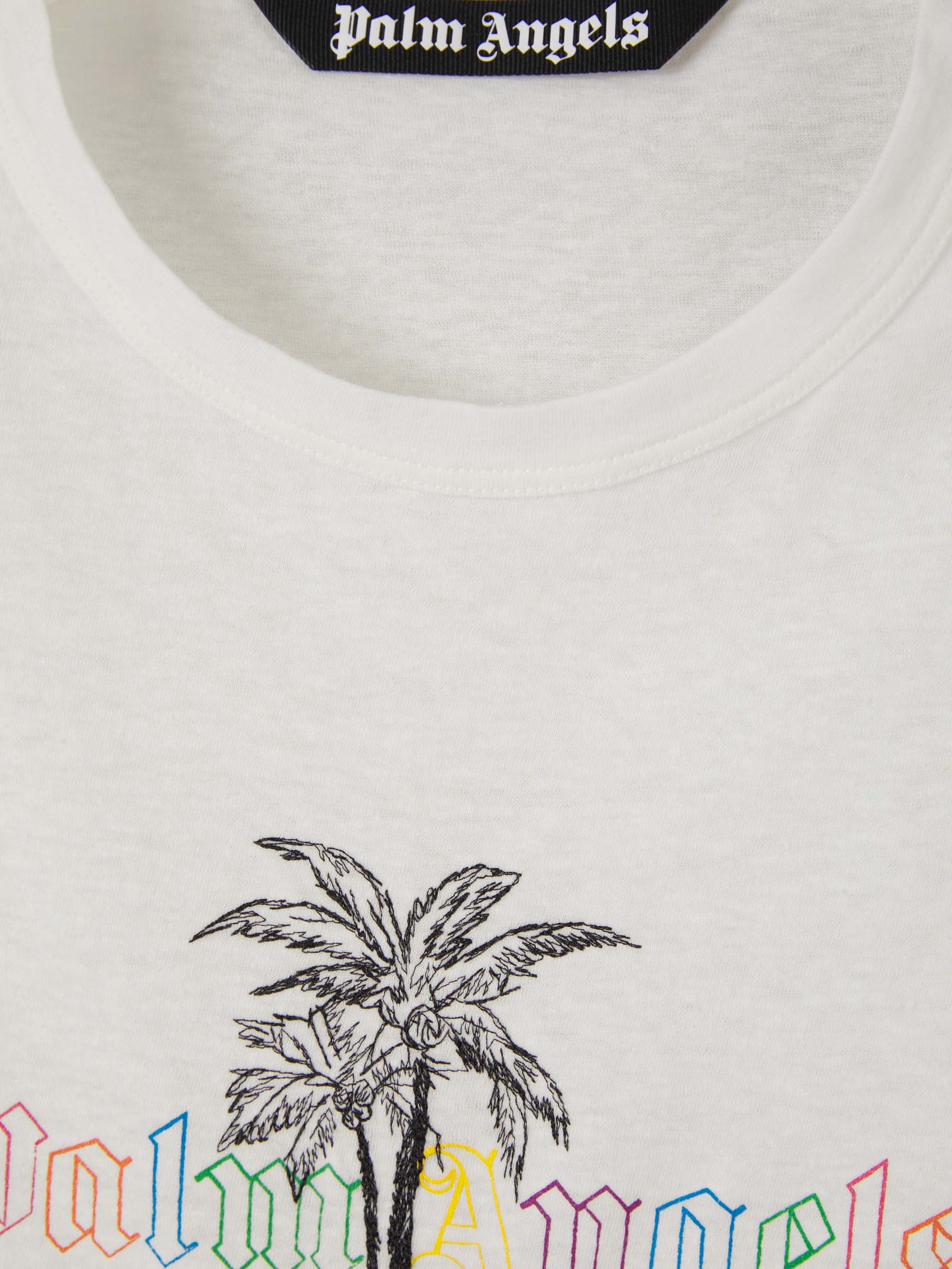 Outlet online Palm Angels Hombre Camiseta Gráfico Palmera color Blanco sku 553-003300 01 - Foto 3