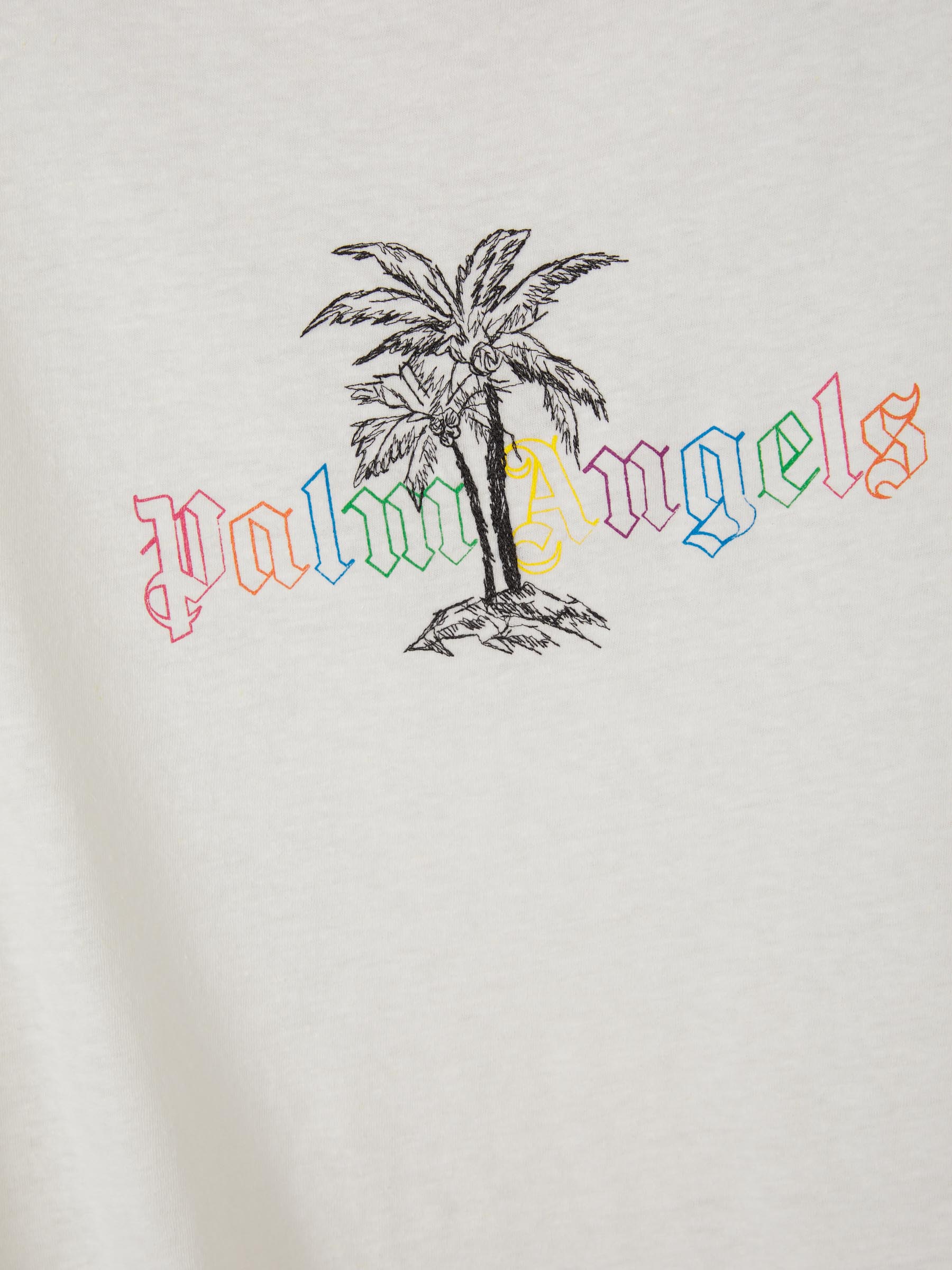 Outlet online Palm Angels Hombre Camiseta Gráfico Palmera color Blanco sku 553-003300 01 - Foto 4