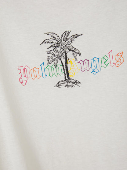 Outlet online Palm Angels Hombre Camiseta Gráfico Palmera color Blanco sku 553-003300 01 - Foto 4
