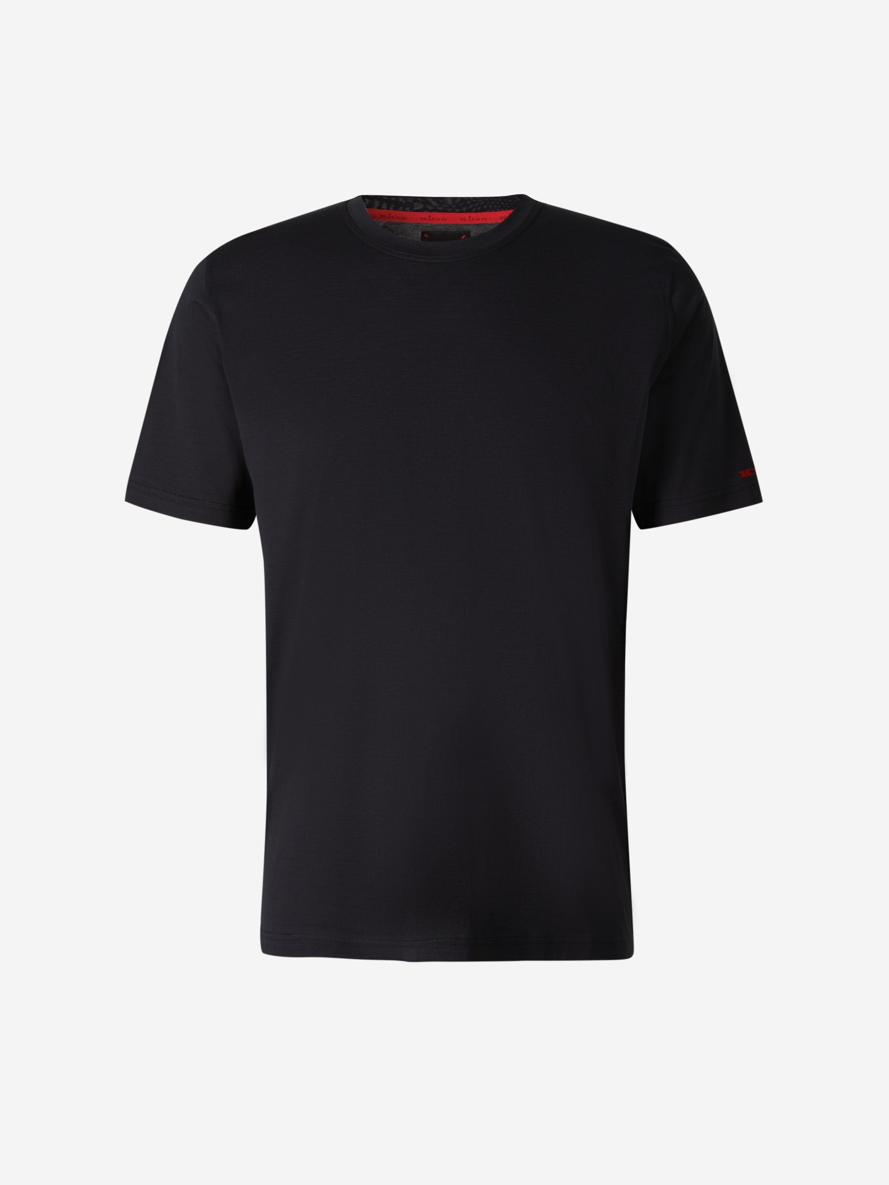 Outlet online Kiton Hombre Camiseta Lisa Algodón color Negro sku 553-003321 01 - Foto 1