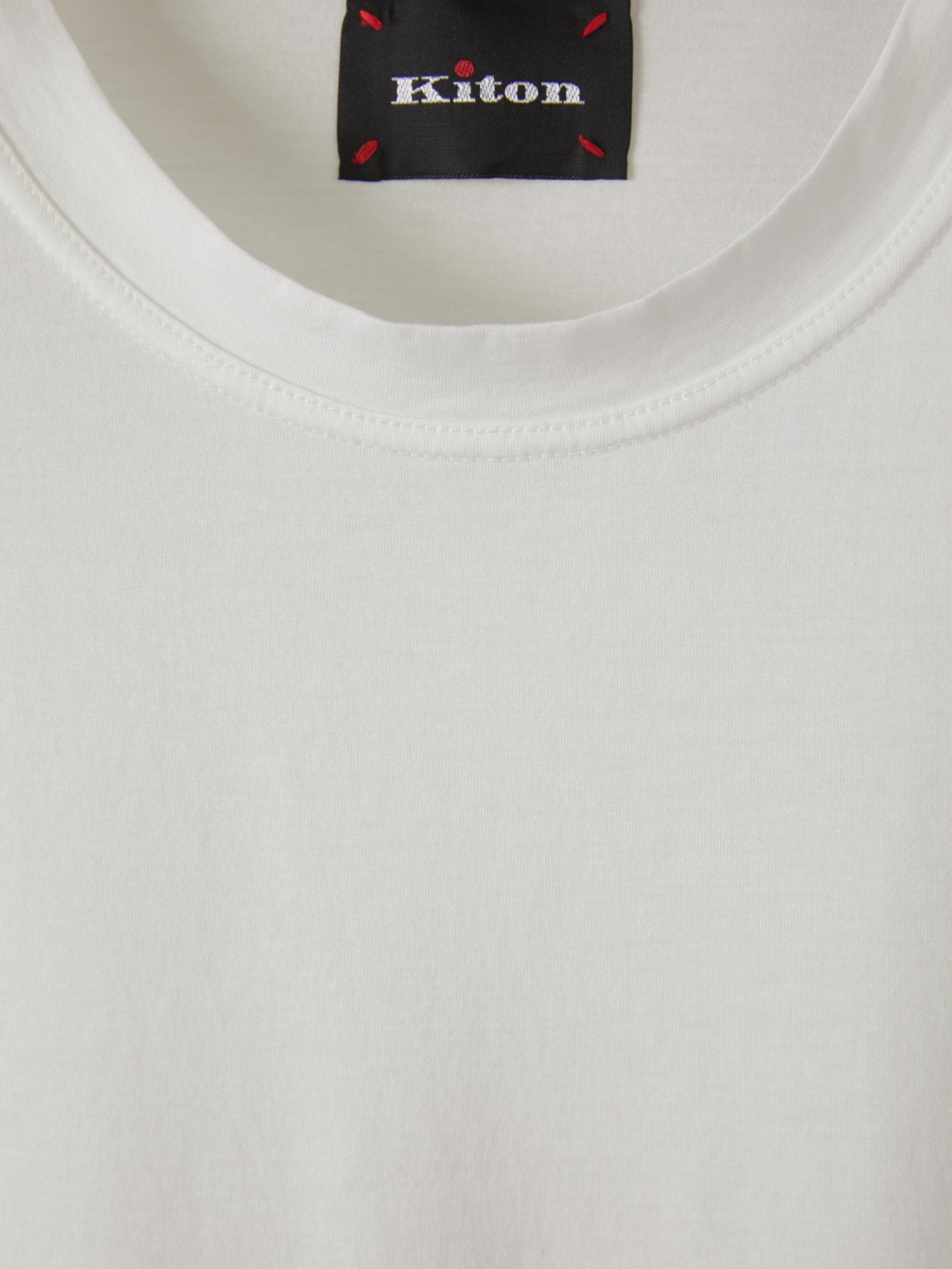 Outlet online Kiton Hombre Camiseta Lisa Algodón color Blanco sku 553-003322 01 - Foto 3
