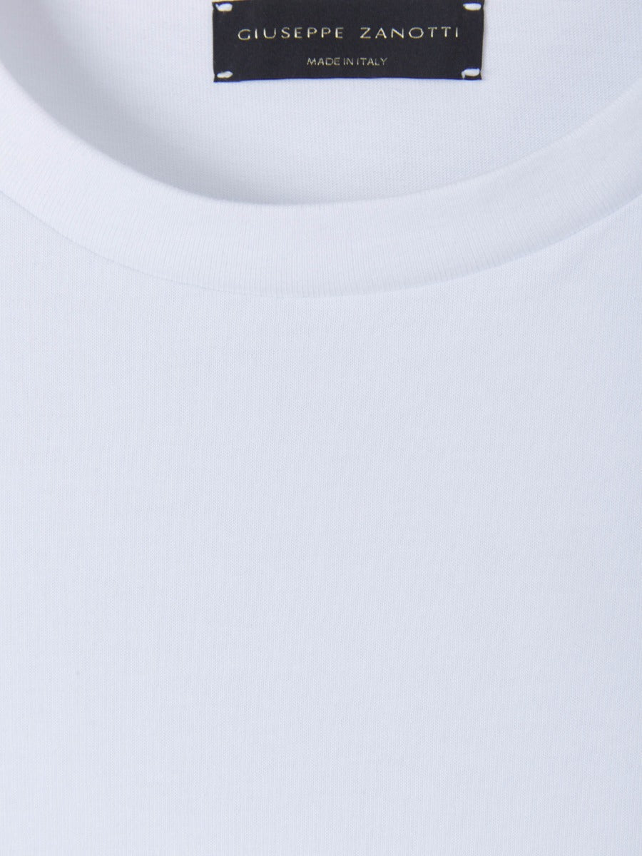 Outlet online Giuseppe Zanotti Hombre Camiseta Logo Bordado color Blanco sku 553-003344 01 - Foto 3