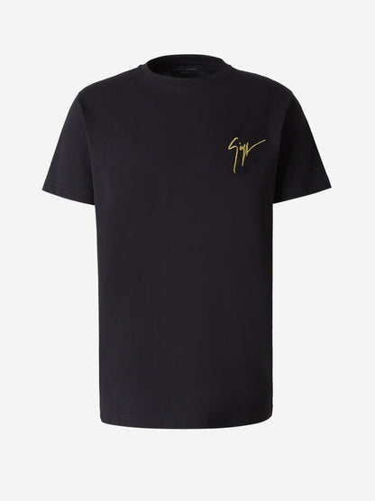 Outlet online Giuseppe Zanotti Hombre Camiseta Logo Bordado color Blanco sku 553-003344 01 - Foto 5