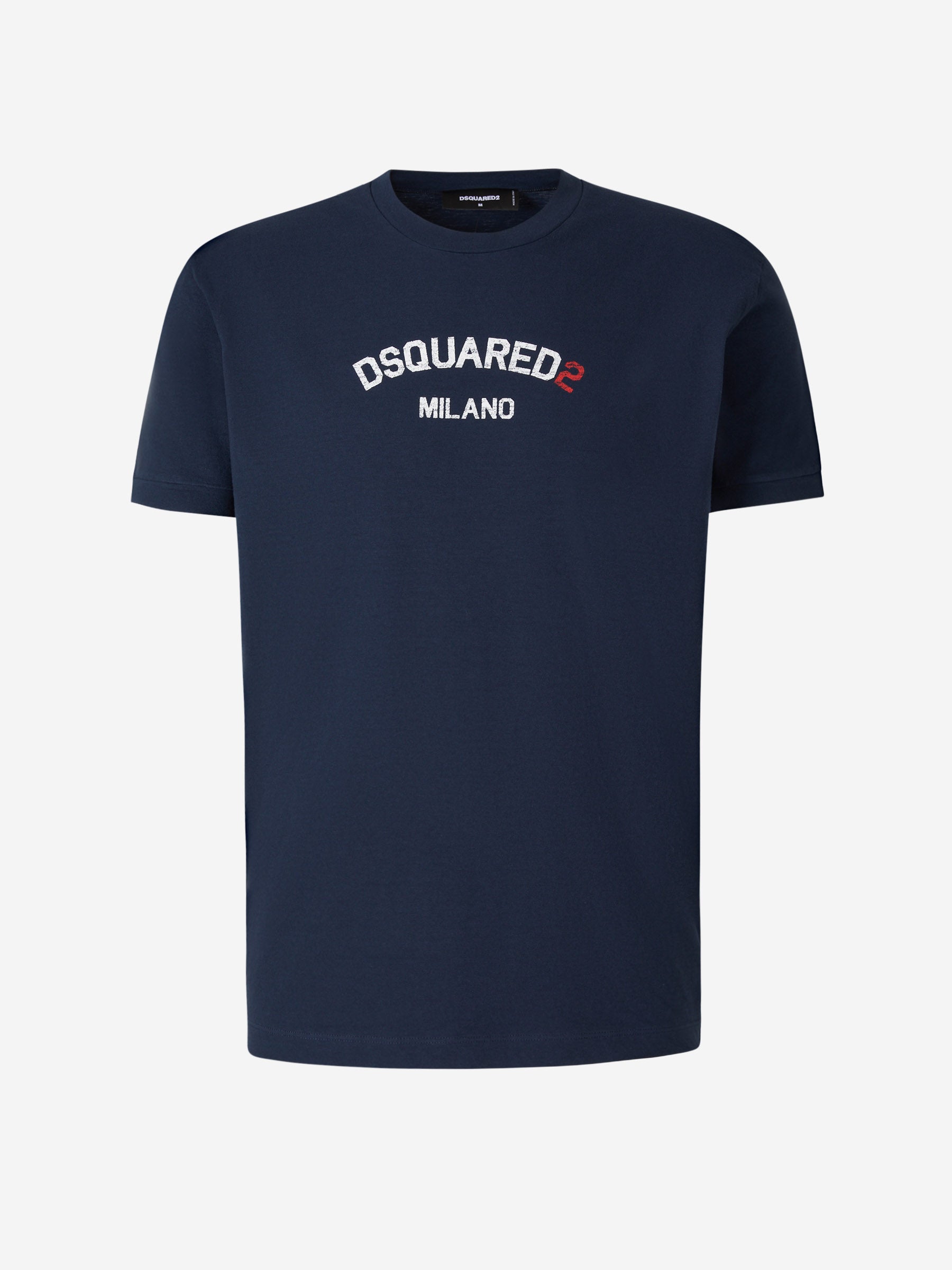 Outlet online Dsquared2 Hombre Camiseta Logo Estampado color Azul Noche sku 553-003379 01 - Foto 1