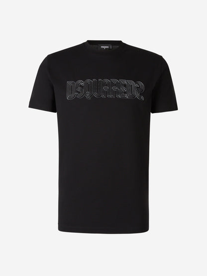 Outlet online Dsquared2 Hombre Camiseta Logo 3D color Negro sku 553-003381 02 - Foto 5