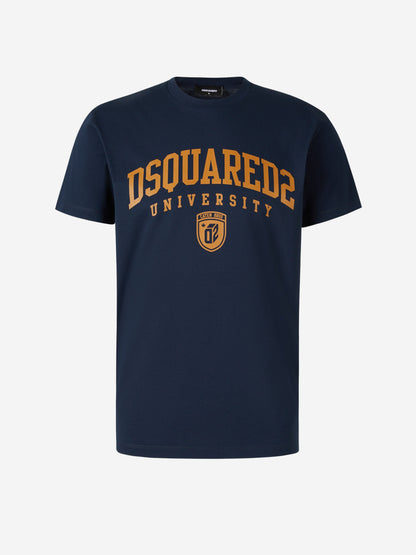 Outlet online Dsquared2 Hombre Camiseta Logo Estampado color Azul Marino sku 553-003382 02 - Foto 5