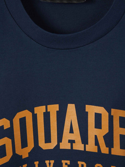 Outlet online Dsquared2 Hombre Camiseta Logo Estampado color Azul Marino sku 553-003382 02 - Foto 8