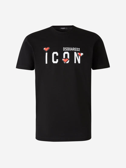 Outlet online Dsquared2 Hombre Camiseta Logo Lettering color Negro sku 553-003386 01 - Foto 1