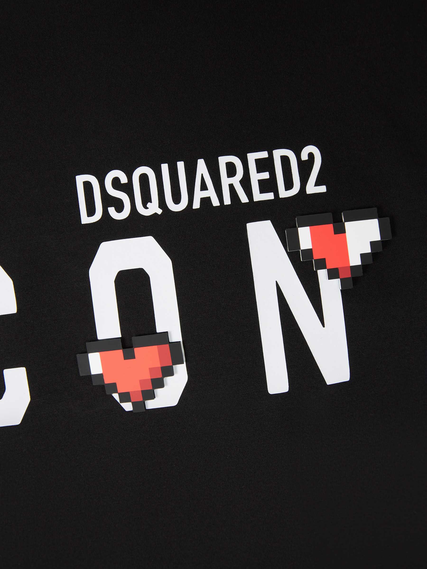 Outlet online Dsquared2 Hombre Camiseta Logo Lettering color Negro sku 553-003386 01 - Foto 2