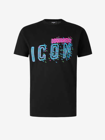 Outlet online Dsquared2 Hombre Camiseta Logo Lettering color Negro sku 553-003387 01 - Foto 1