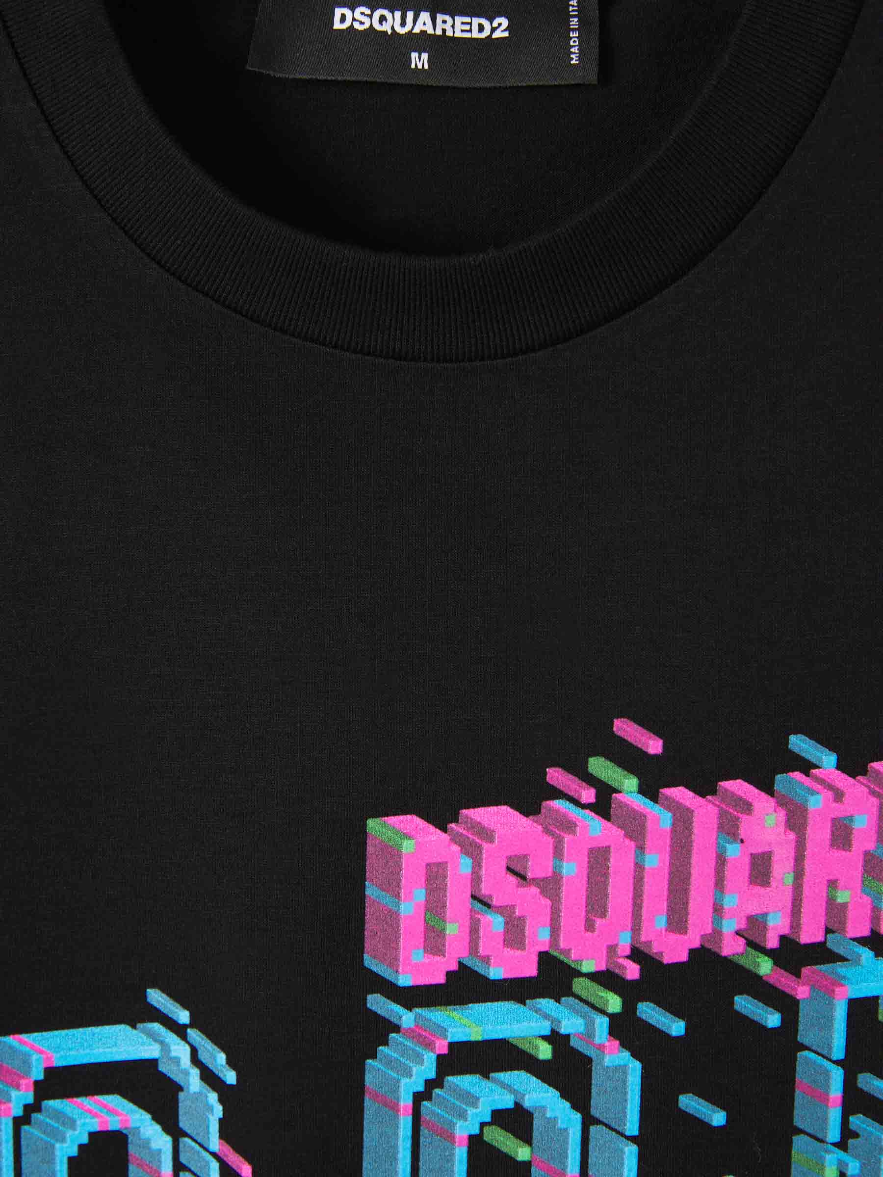 Outlet online Dsquared2 Hombre Camiseta Logo Lettering color Negro sku 553-003387 01 - Foto 3