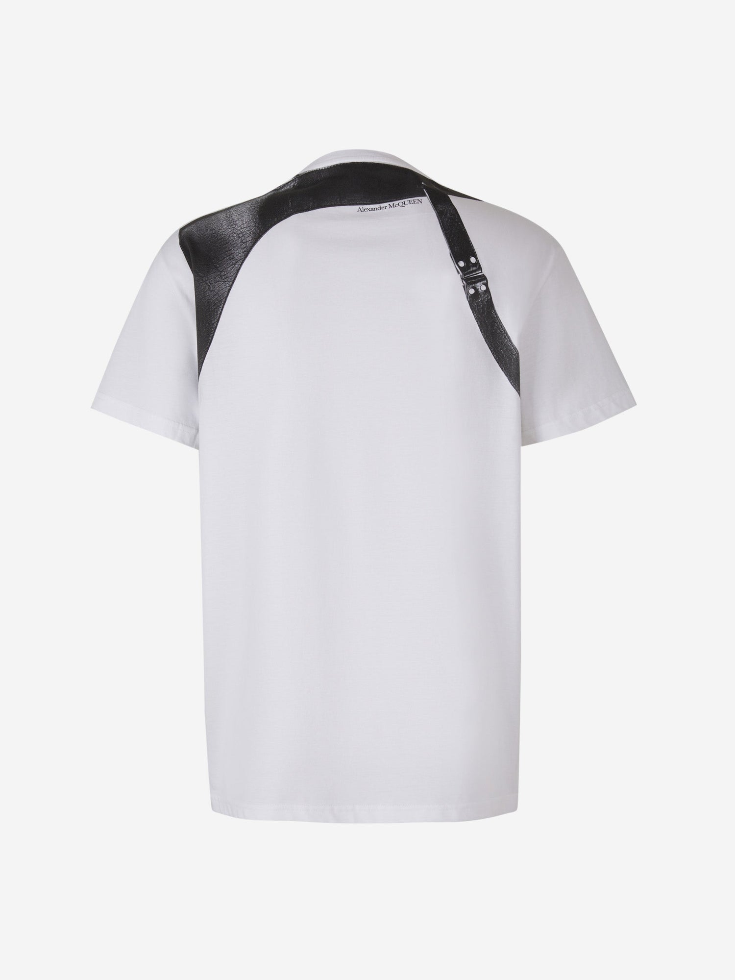 Outlet online Alexander McQueen Hombre Camiseta Gráfico Arnés color Blanco sku 553-003401 01 - Foto 2