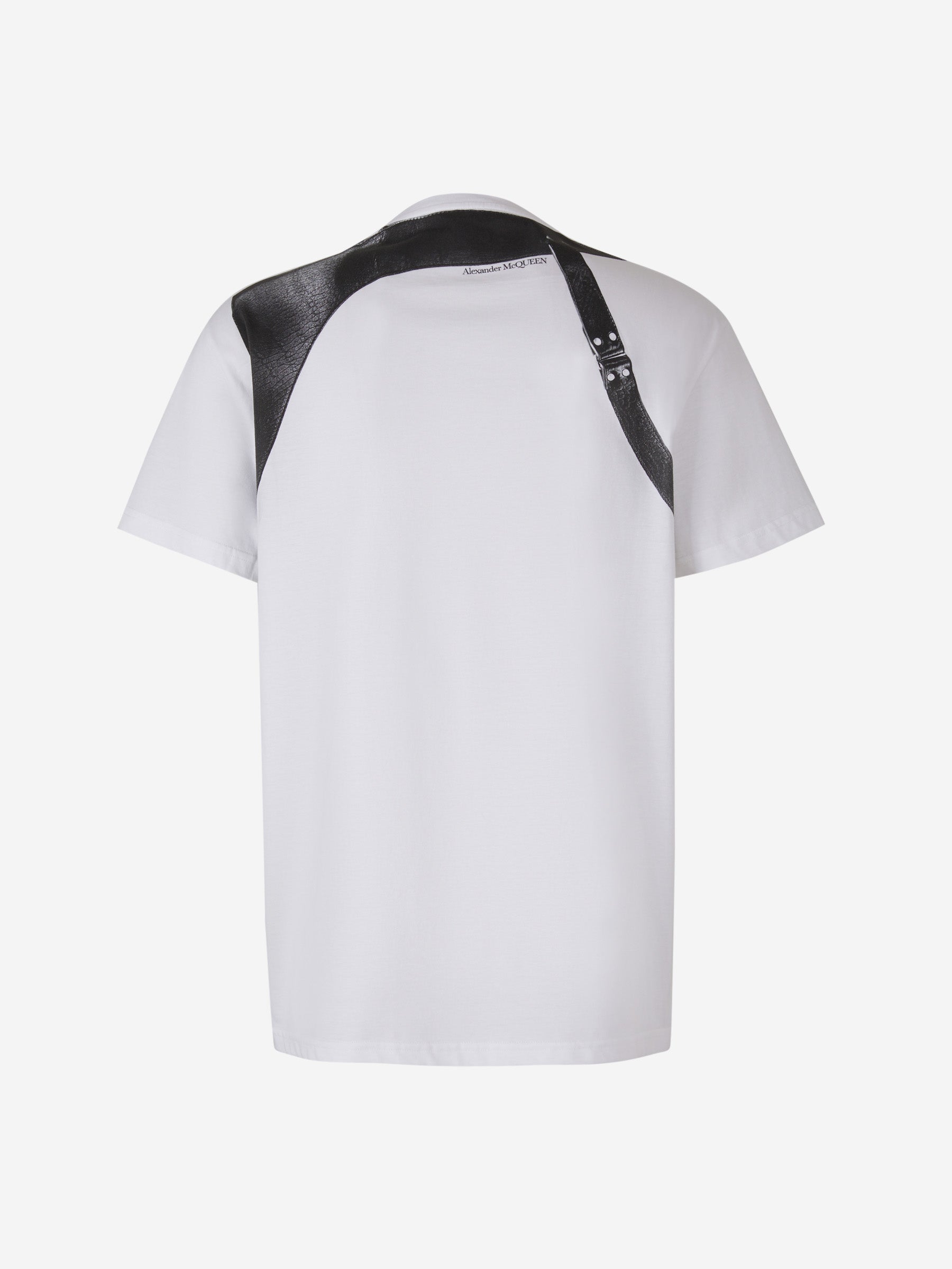 Outlet online Alexander McQueen Hombre Camiseta Gráfico Arnés color Blanco sku 553-003401 01 - Foto 2