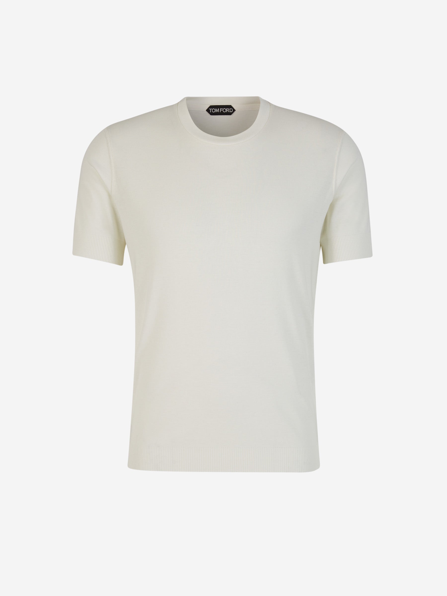 Tom Ford Hombre Barcelona Camiseta Canalé Lyocell color Blanco sku 553-003568 01 - Foto 1