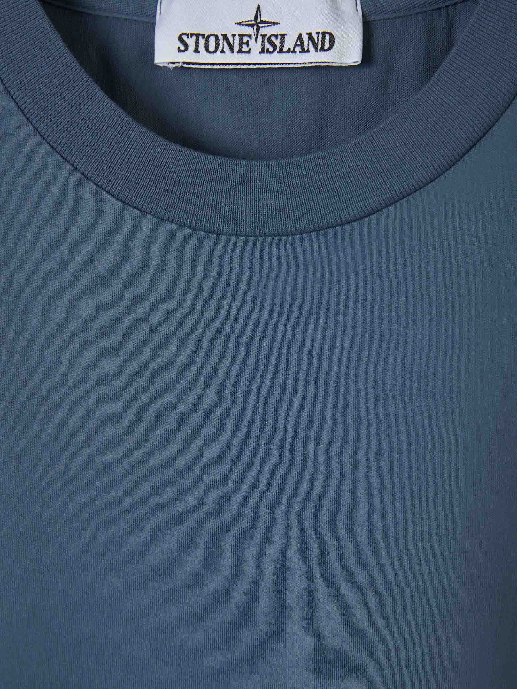 Outlet online Stone Island Hombre Camiseta Logo Algodón color Azul sku 553-003681 02 - Foto 3