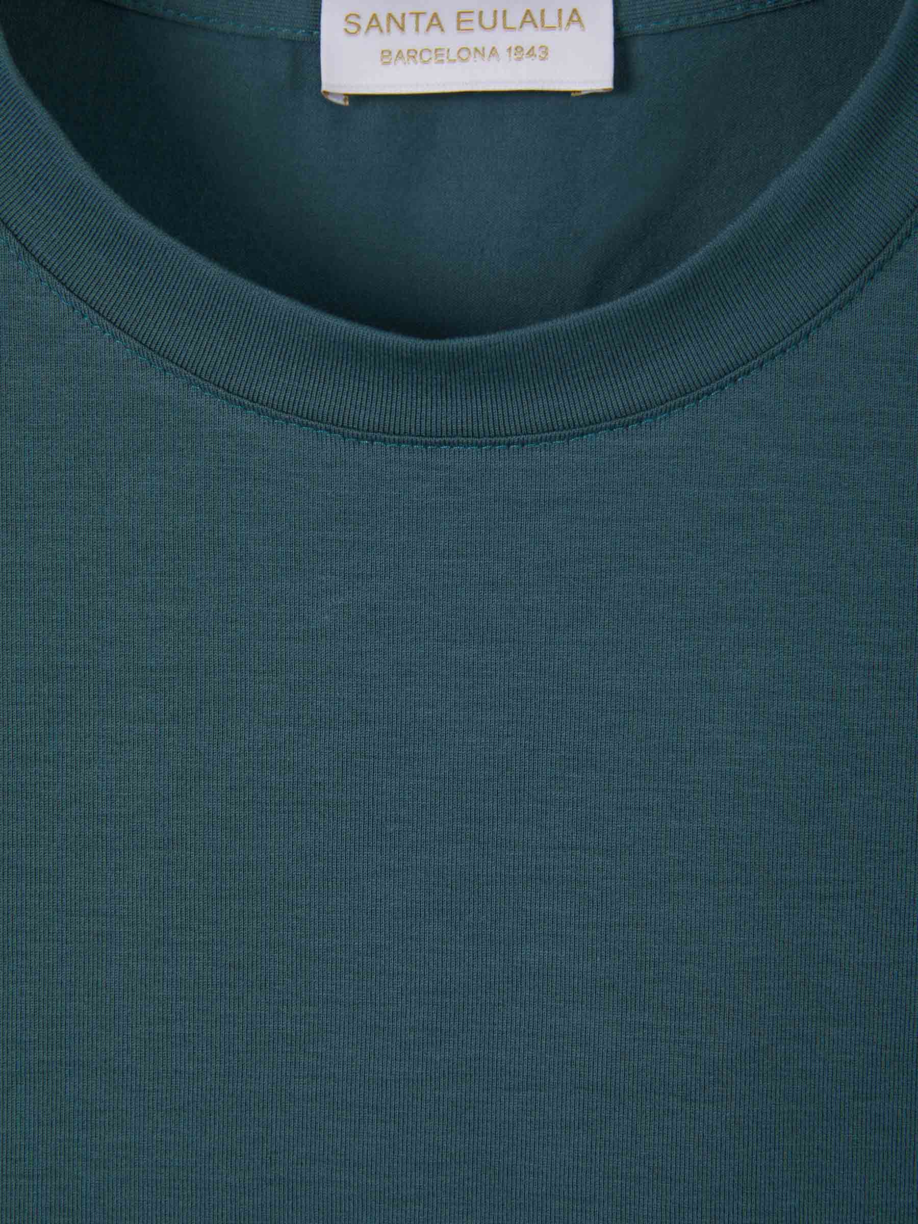 Santa Eulalia Hombre Barcelona Camiseta Lisa Algodón color Azul sku 553-003708 06 - Foto 3