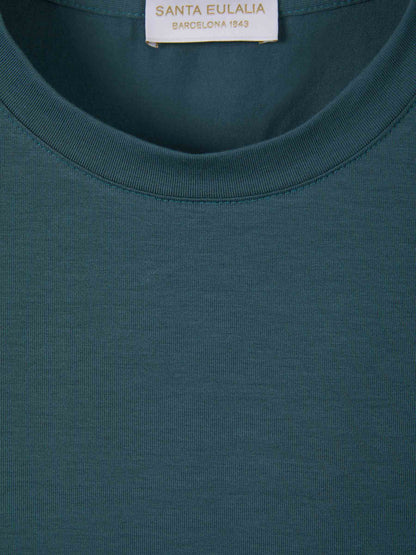 Santa Eulalia Hombre Barcelona Camiseta Lisa Algodón color Azul sku 553-003708 06 - Foto 3